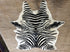 Zebra Off White Cowhide Rug 5x7
