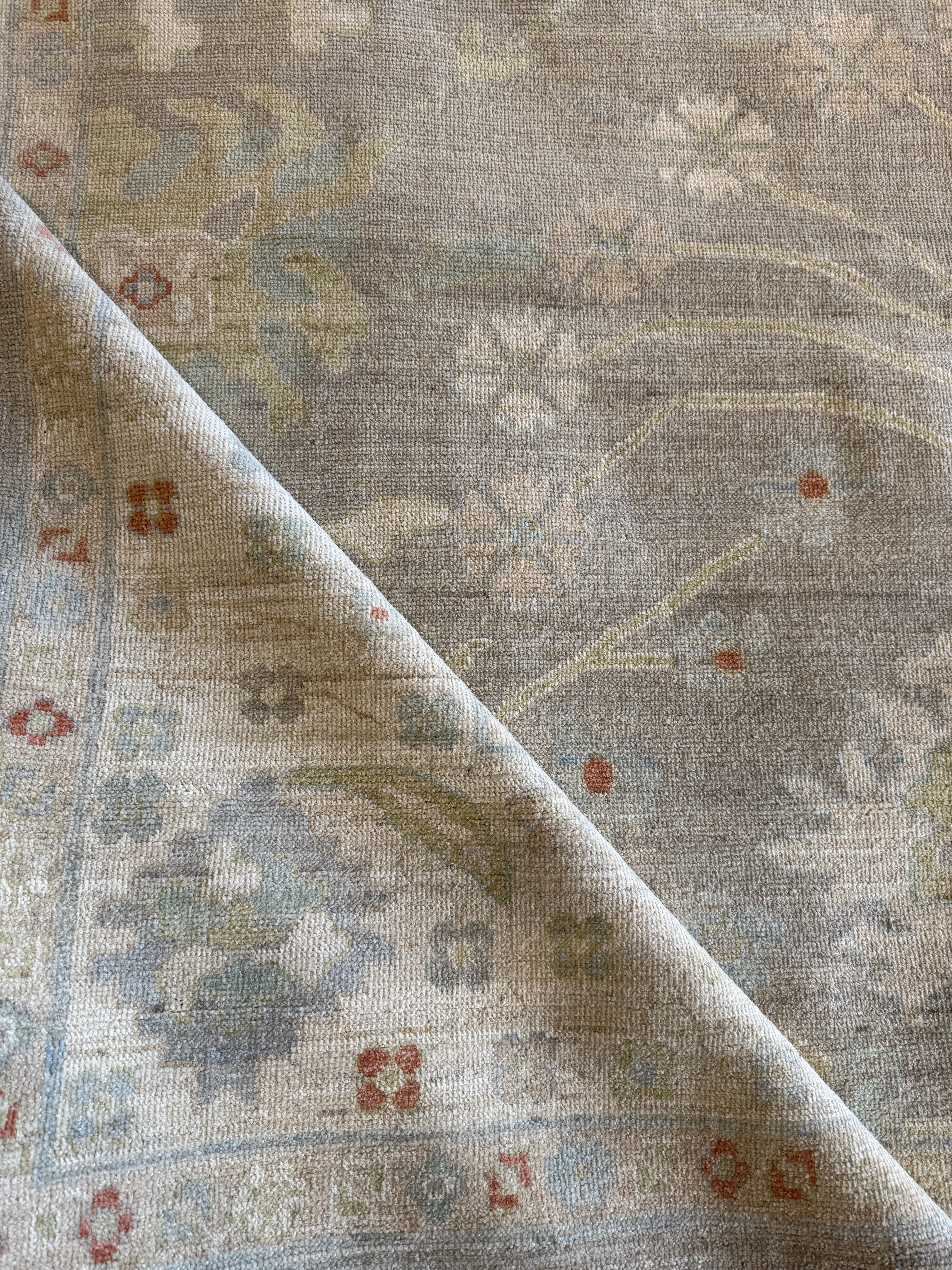Kayla Alpert 10.1x13.7 Lavender Afghani Whitewashed Oushak