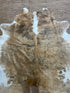 Tricolor BL BR WH Cowhide Rug 6.2X6.9