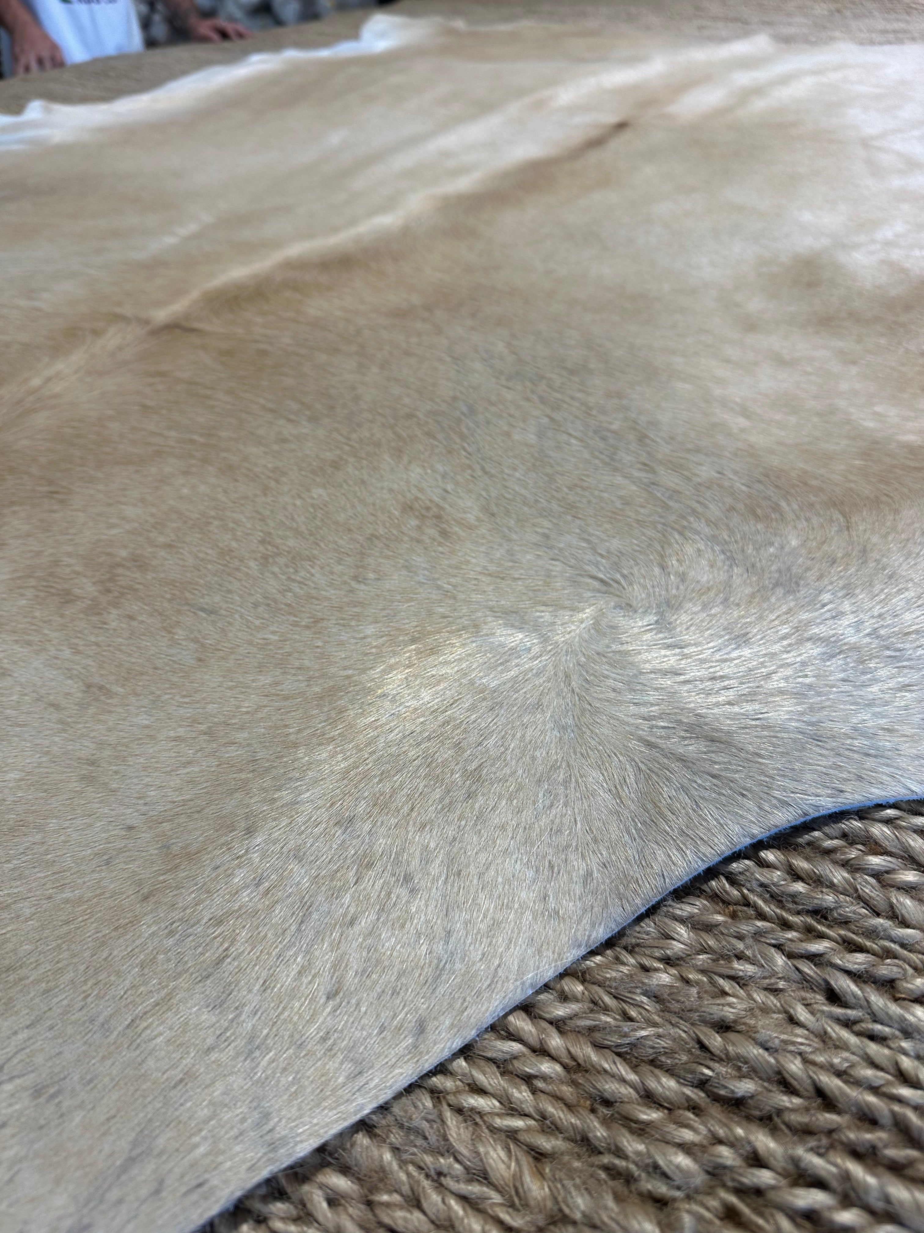 Gray Champagne Cowhide Rug 6.5x7.5