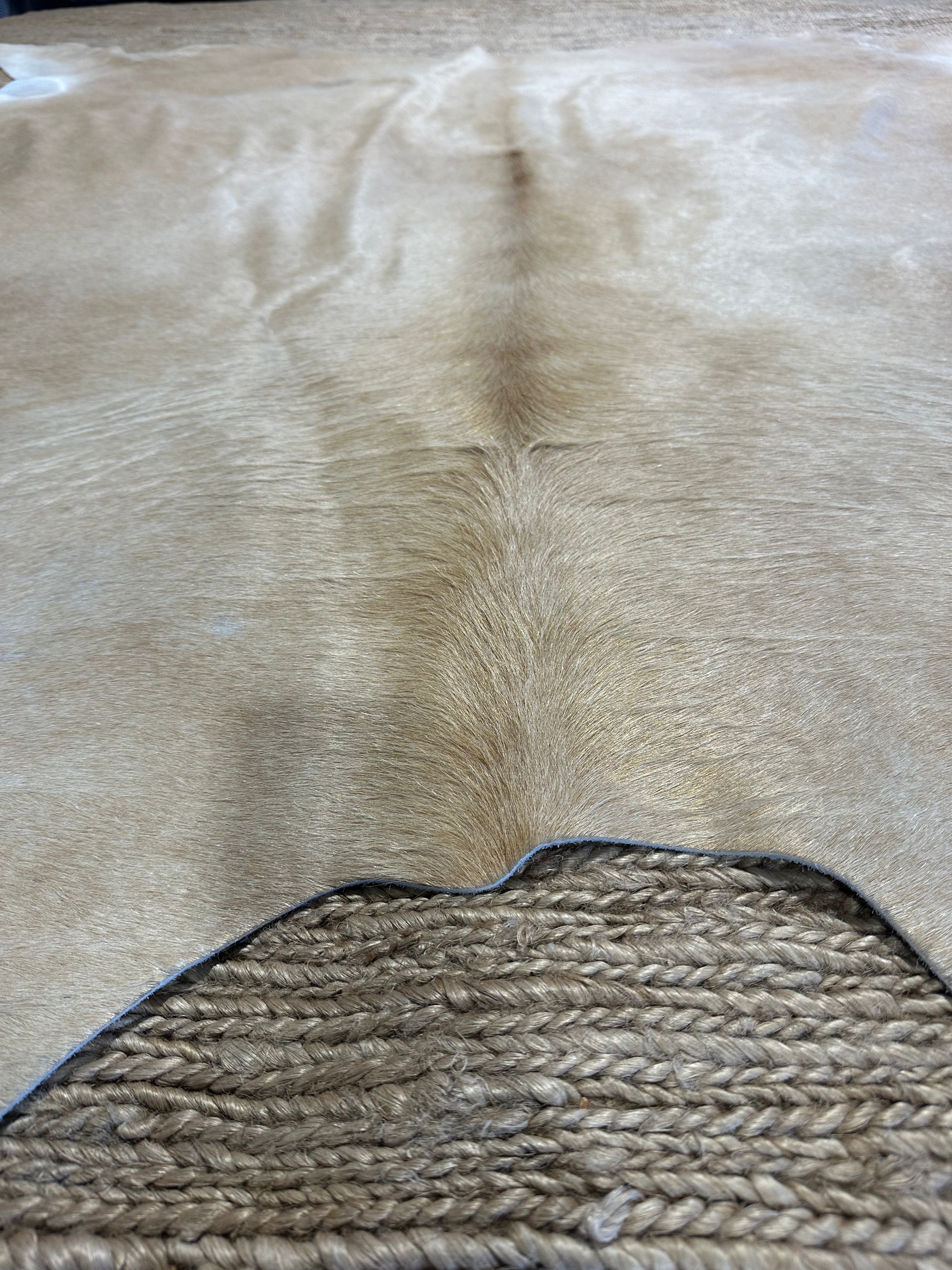 Gray Champagne Cowhide Rug 6.5x7.5