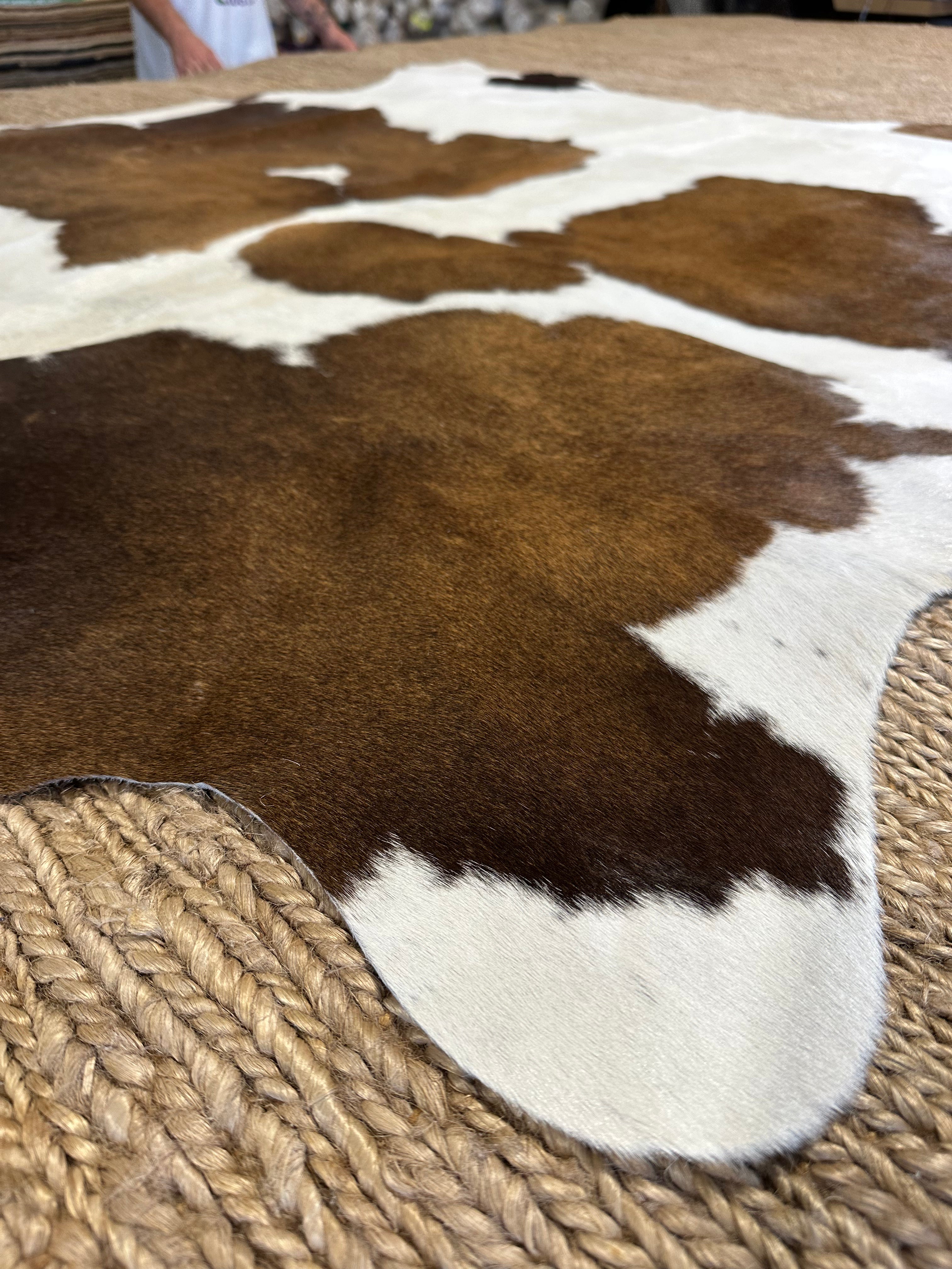 Tricolor Exotic Cowhide Rug 5.6x6.6