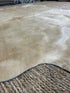 Solid Beige Cowhide Rug 5.8X6.3