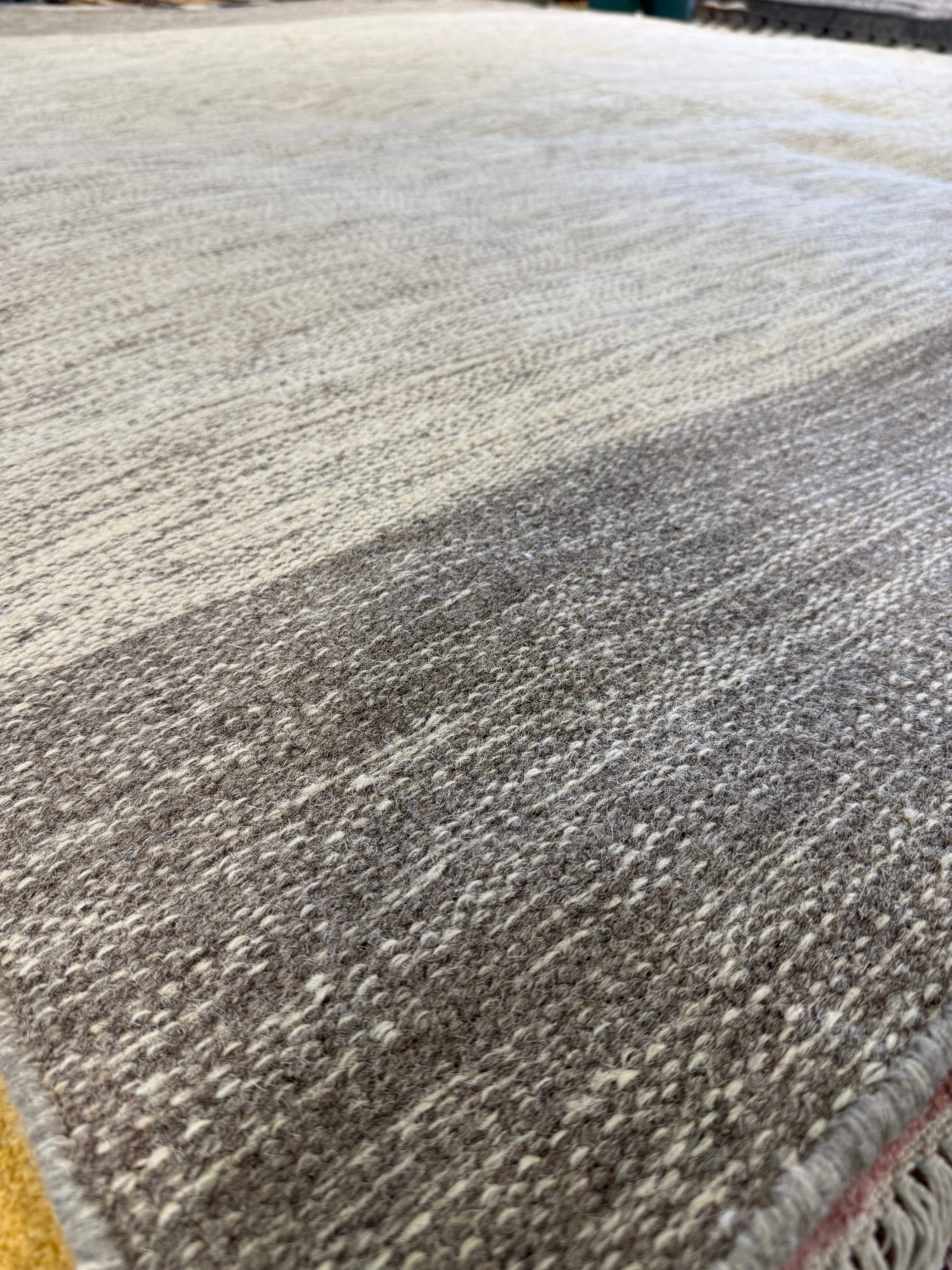 Mario Vassall 8.3x9.6 Grey Handwoven Modern Rug