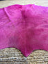 Pink Dyed Cowhide Rug 5.6x6.11