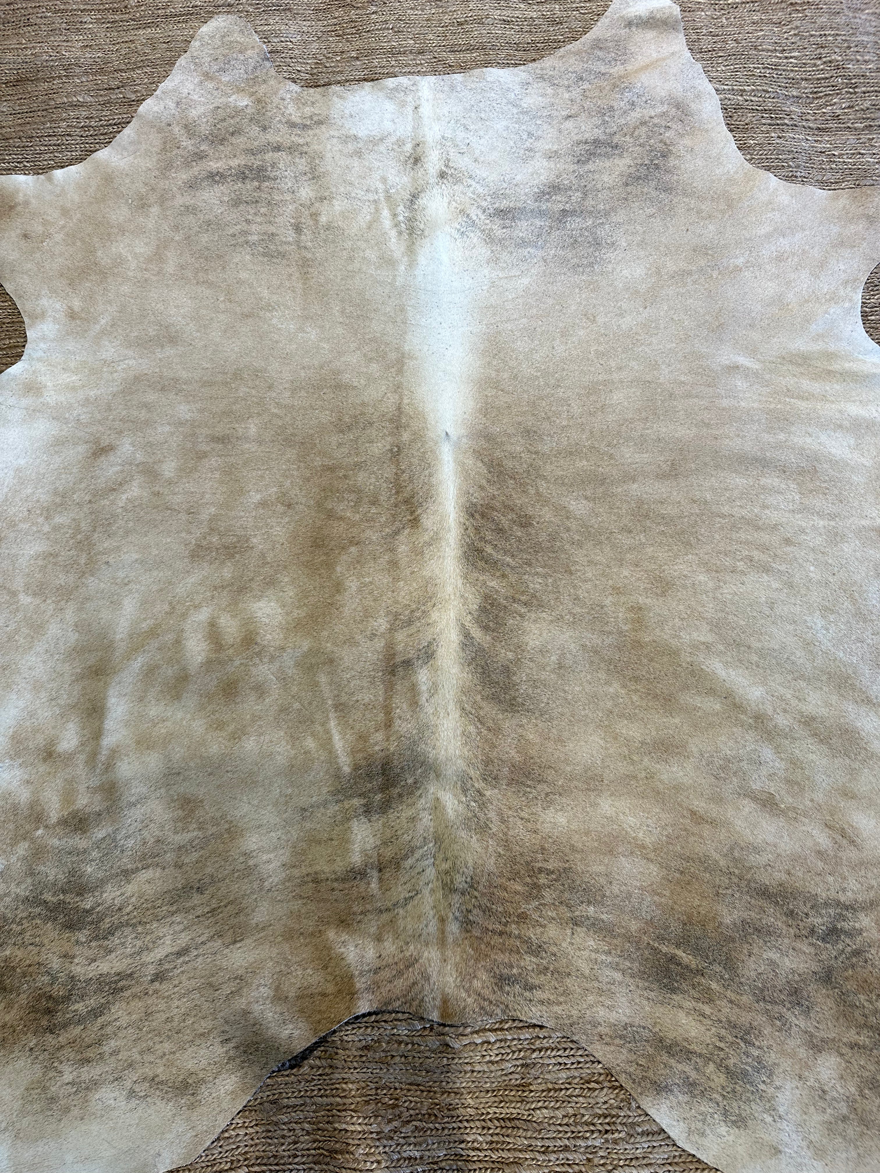 Beige Large Cowhide Rug 6.2X6.87