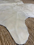 Solid Ivory 6x7.4 Cowhide Rug