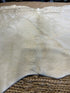 Solid Ivory 6x7.4 Cowhide Rug