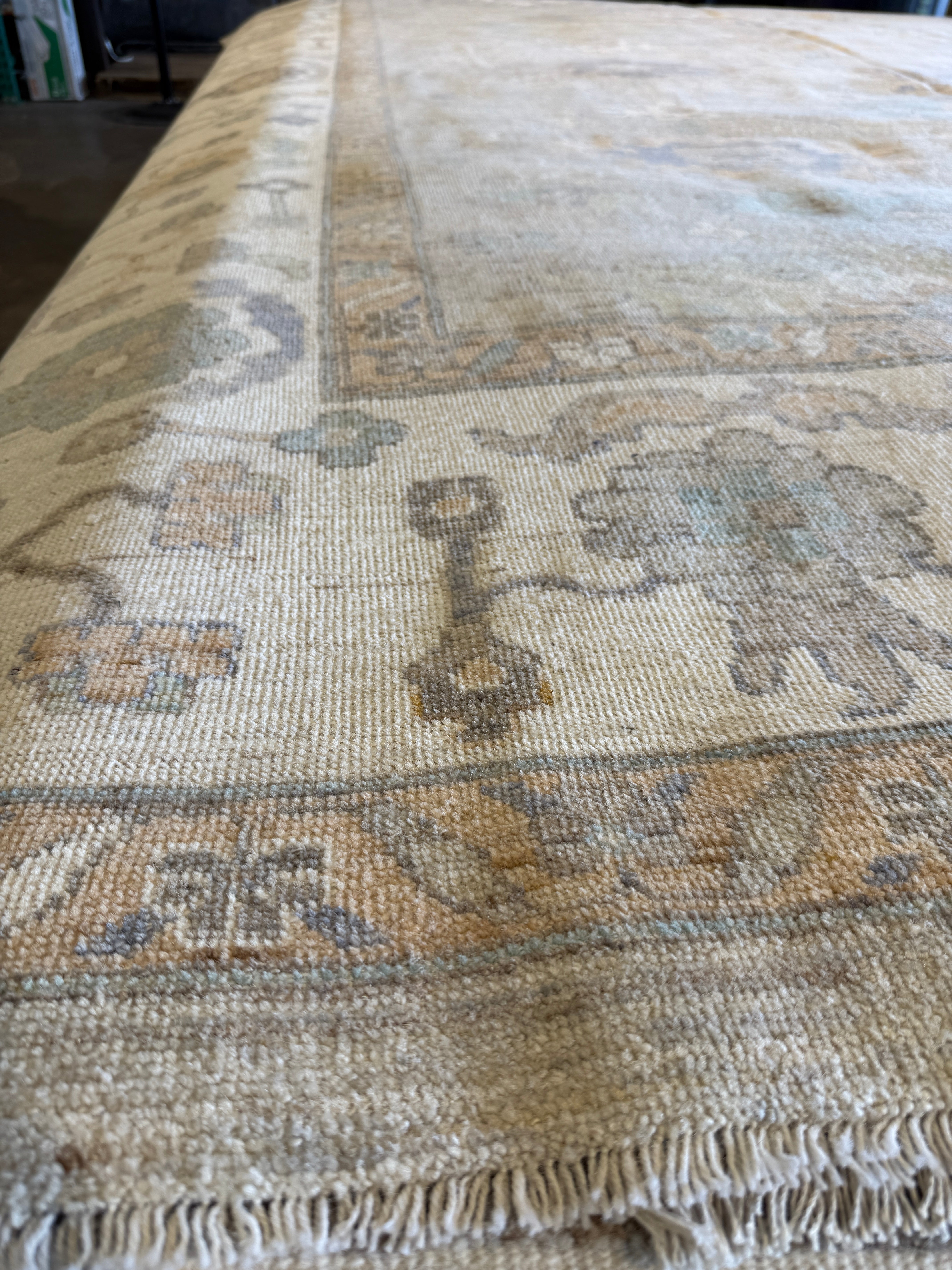 Martha Lawrie 11.7x14.8 Blue Afghani Whitewashed Oushak