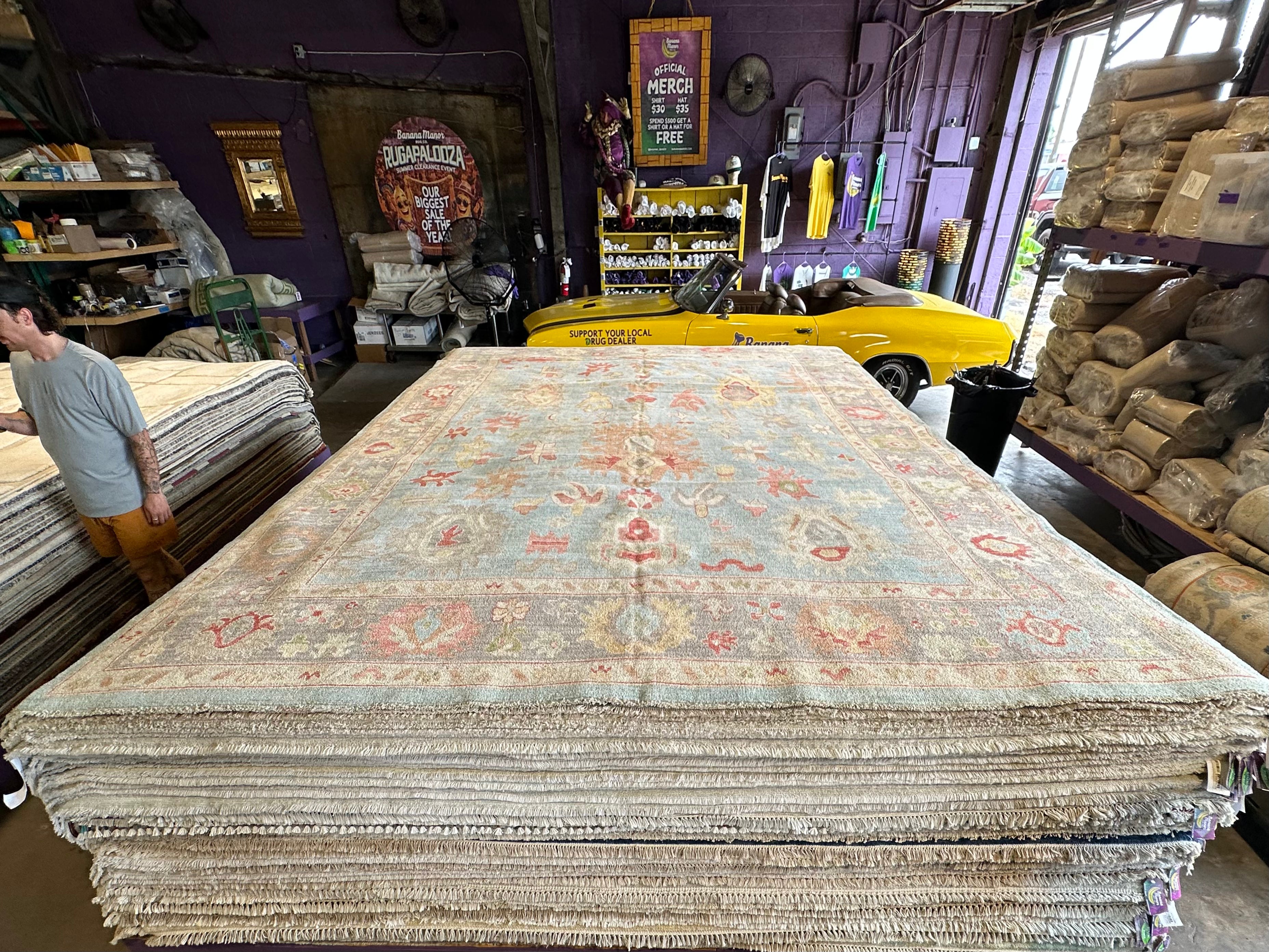 Jane Lewis 9.9x13.6 Afghani Whitewashed Oushak