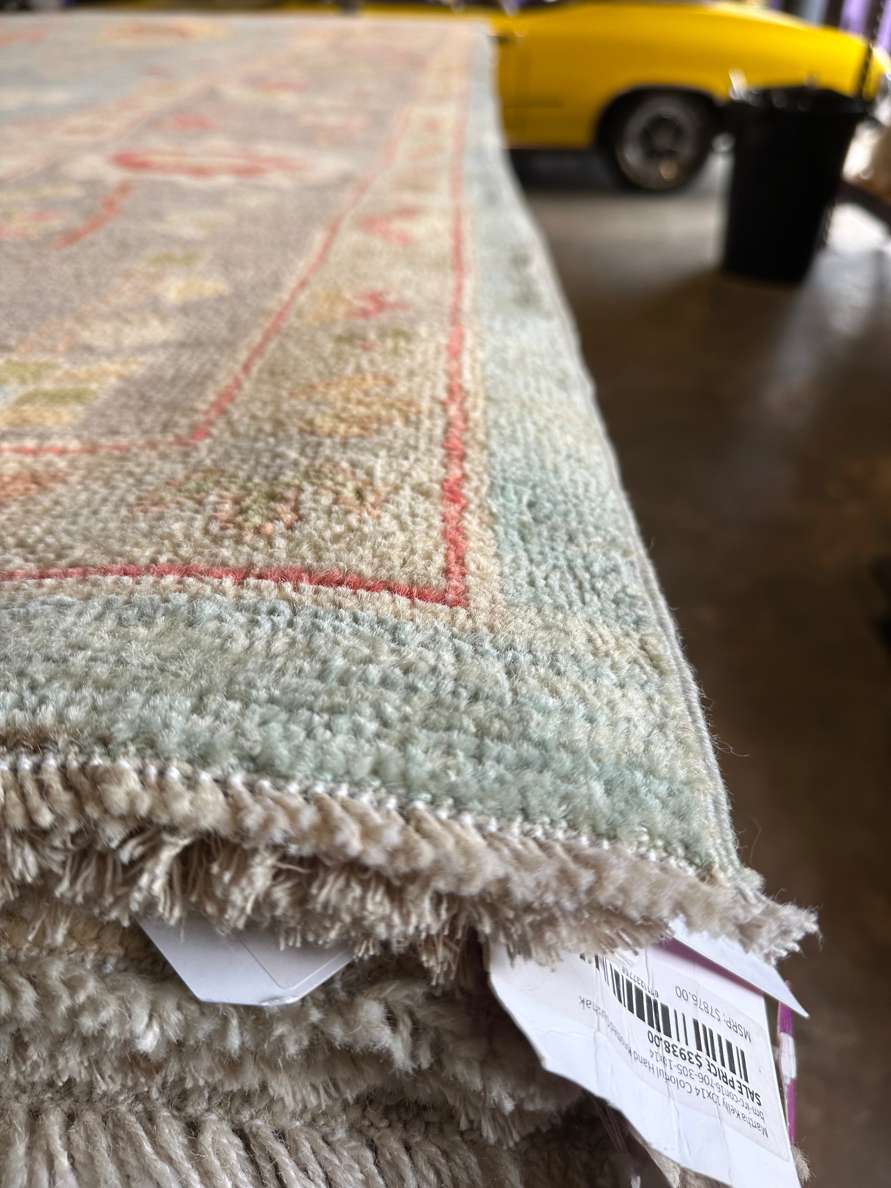 Jane Lewis 9.9x13.6 Afghani Whitewashed Oushak