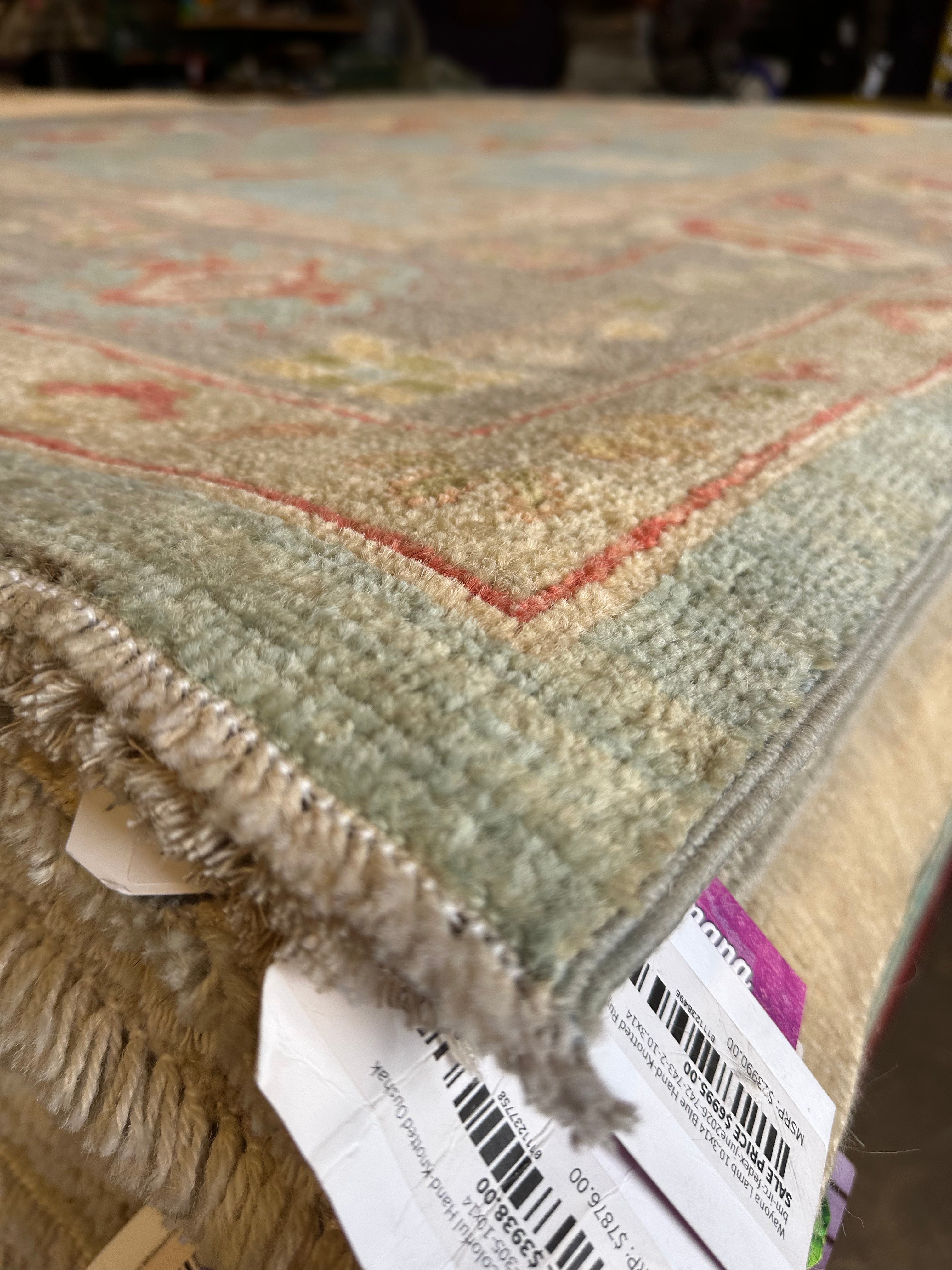 Jane Lewis 9.9x13.6 Afghani Whitewashed Oushak