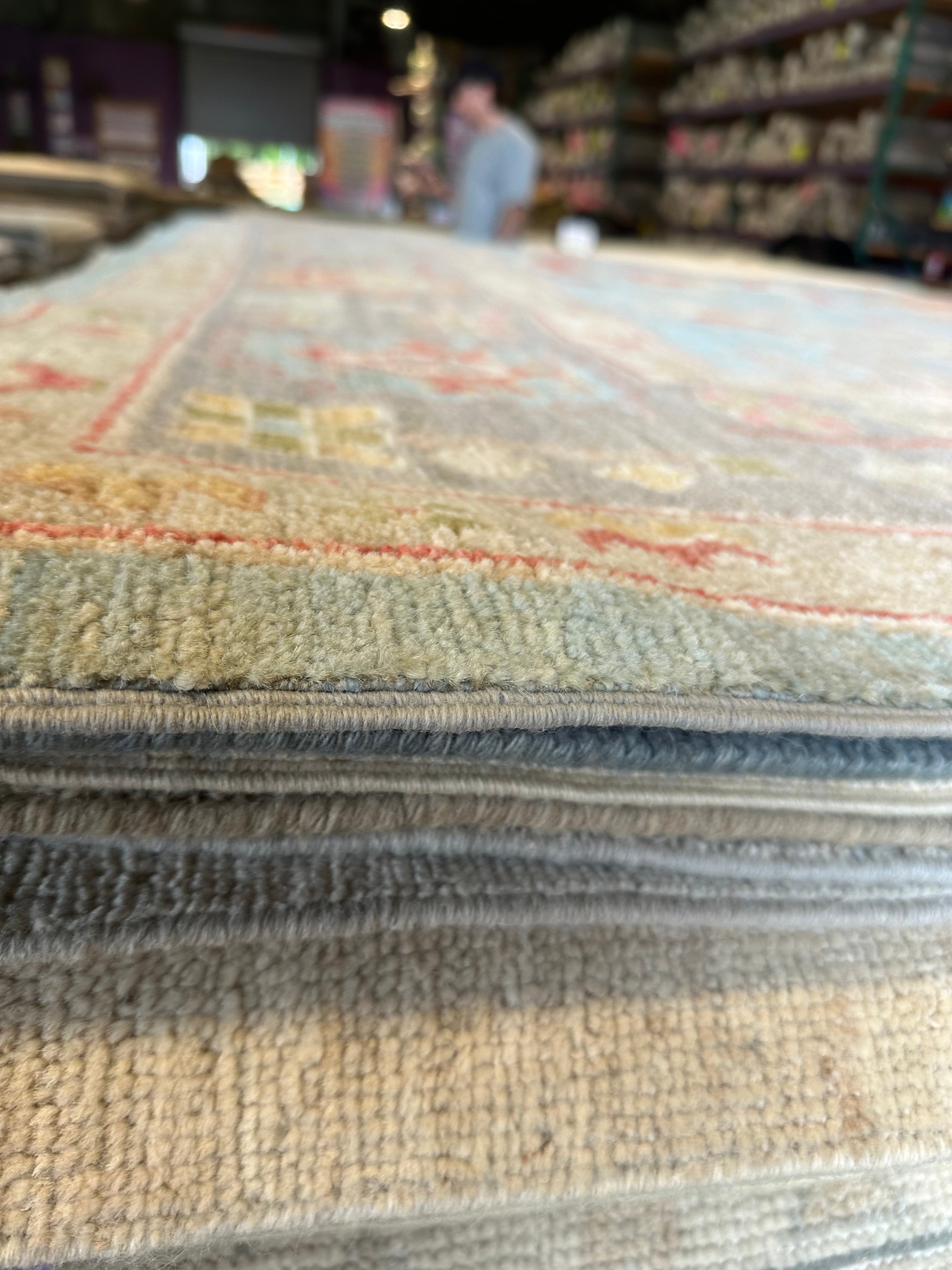 Jane Lewis 9.9x13.6 Afghani Whitewashed Oushak