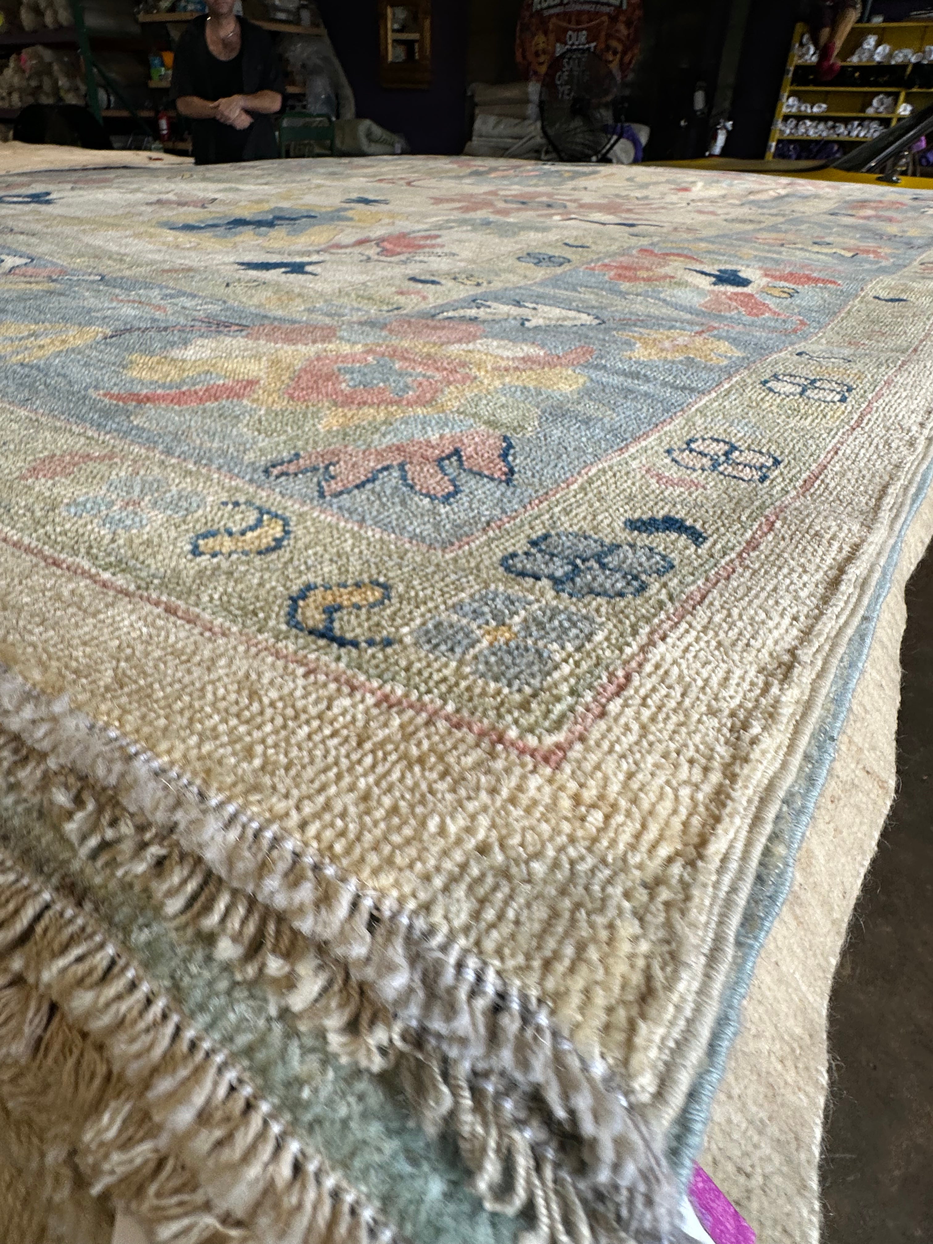 Jessica Allain 10.3x13.8Afghani Whitewashed Oushak
