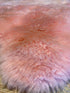 Six Pelt Light Pink Sheepskin Rug