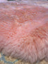 Six Pelt Light Pink Sheepskin Rug