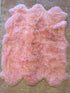 Six Pelt Light Pink Sheepskin Rug
