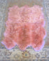 Six Pelt Light Pink Sheepskin Rug