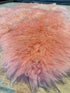 Four Pelt Light Pink Sheepskin Rug