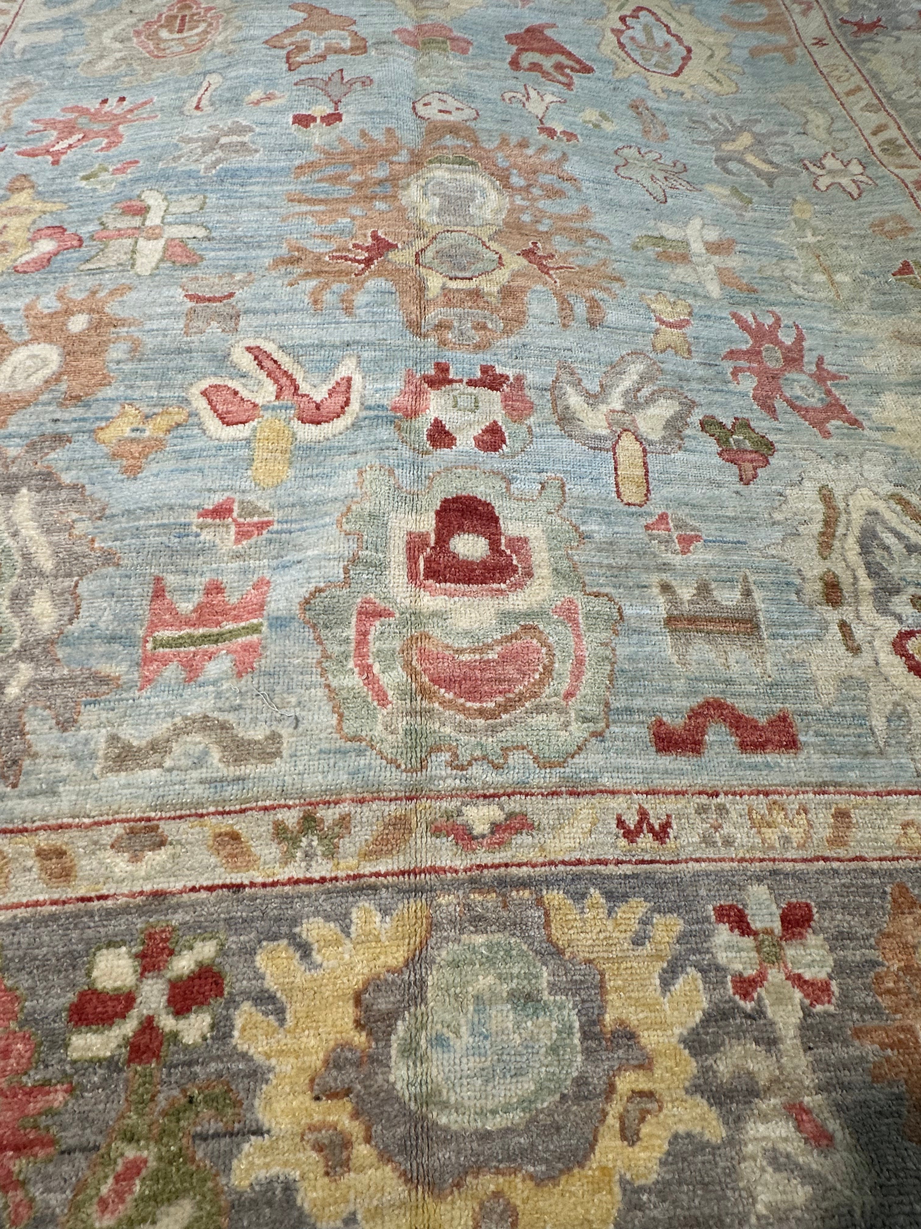 Trinity Smith 8.1x9.9 Afghani Whitewashed Oushak