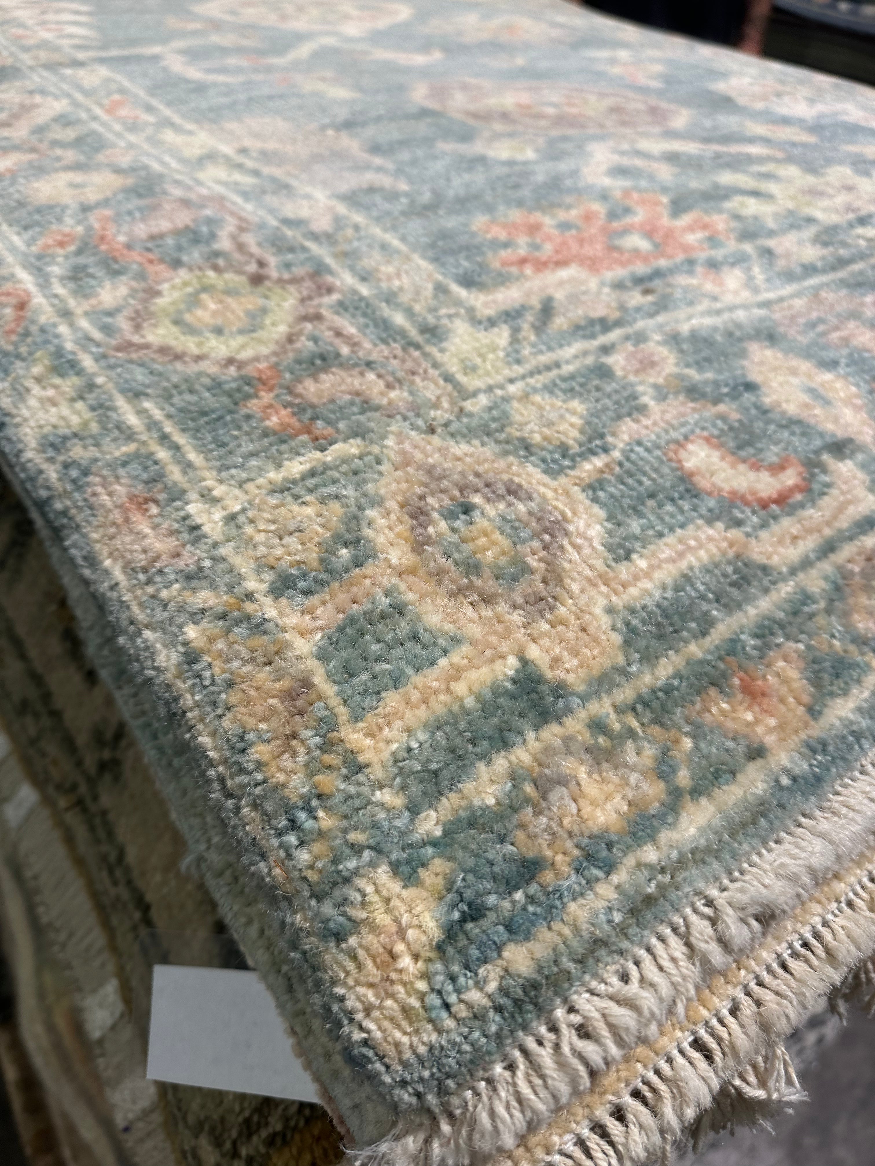 Hailey Nichol 2.10x9.11 Blue Afghani Oushak Runner