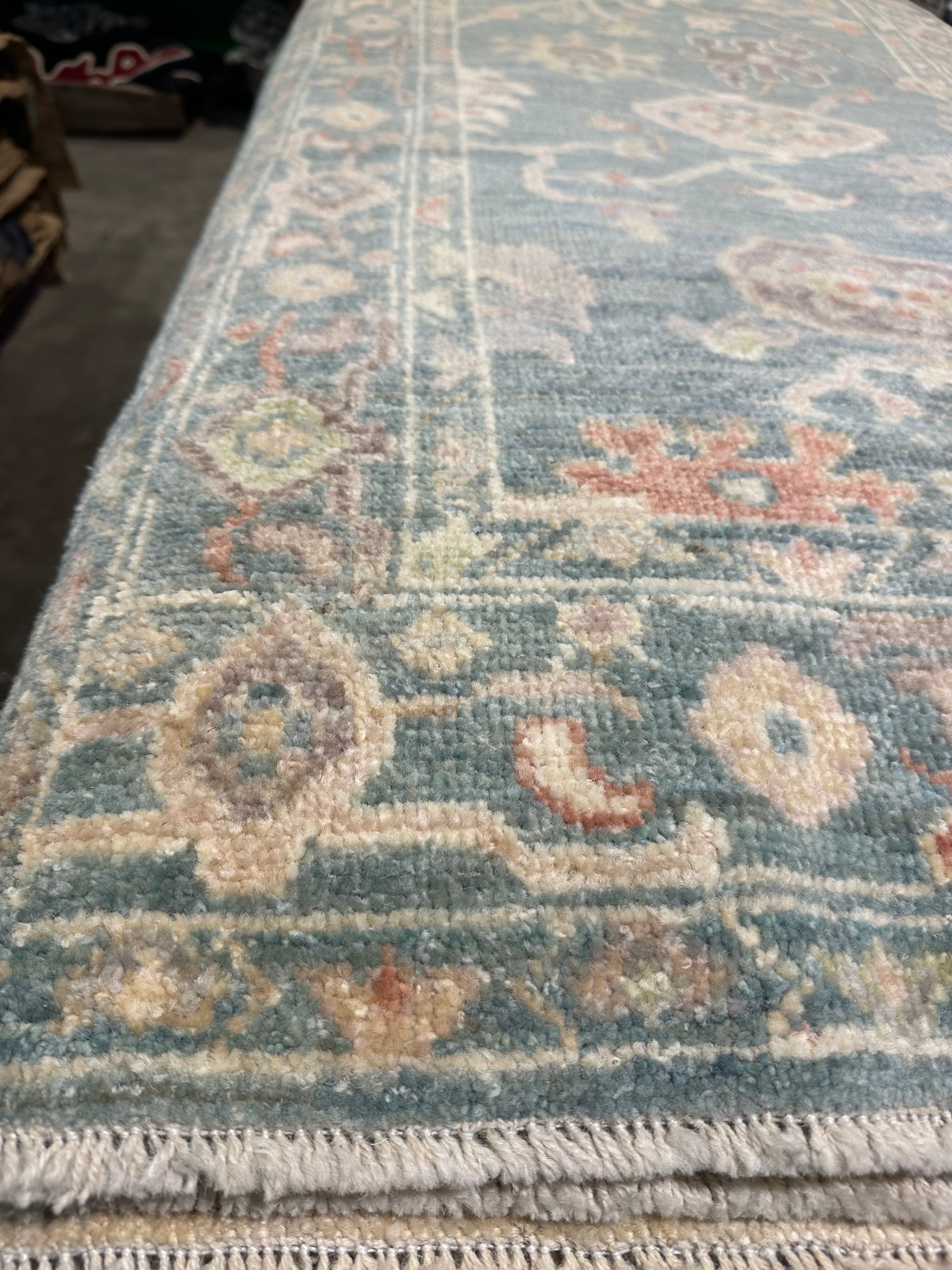Hailey Nichol 2.10x9.11 Blue Afghani Oushak Runner