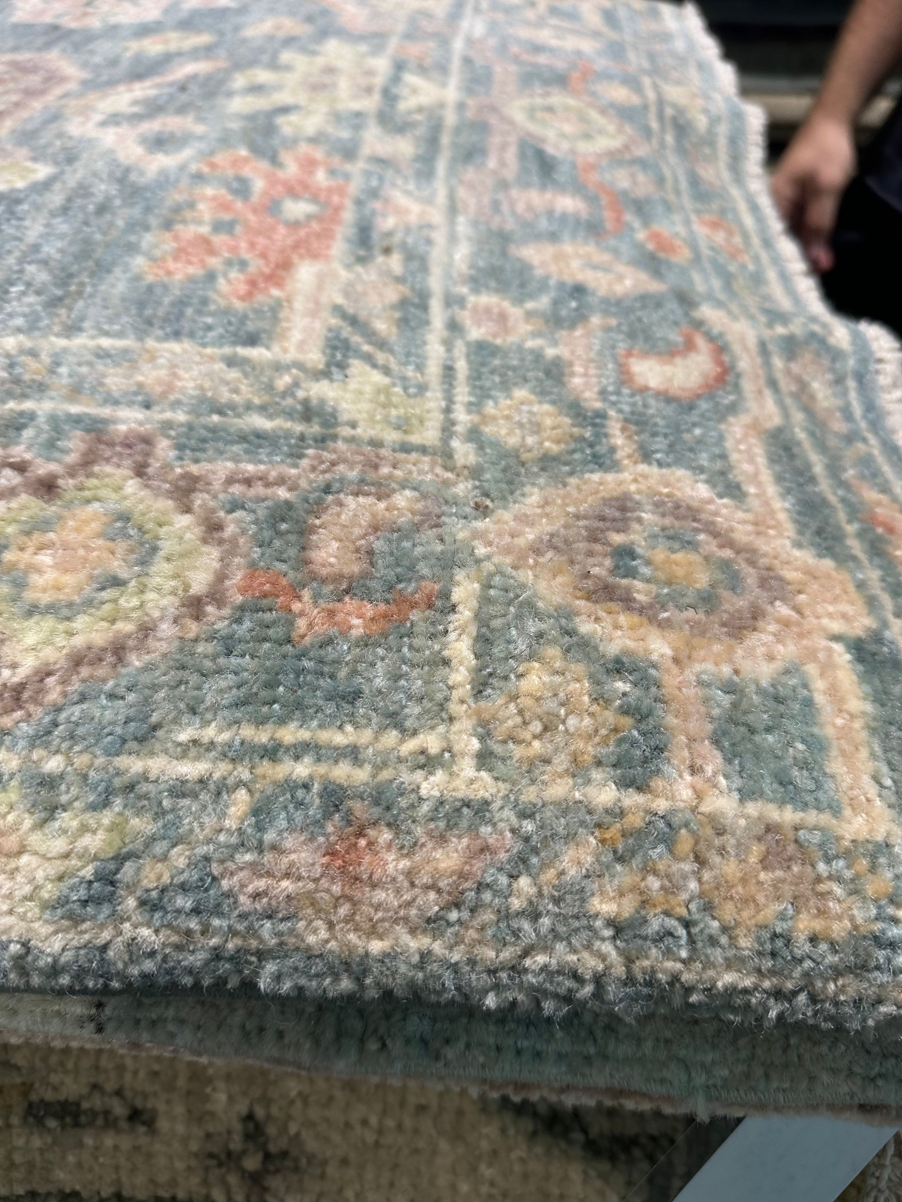 Hailey Nichol 2.10x9.11 Blue Afghani Oushak Runner
