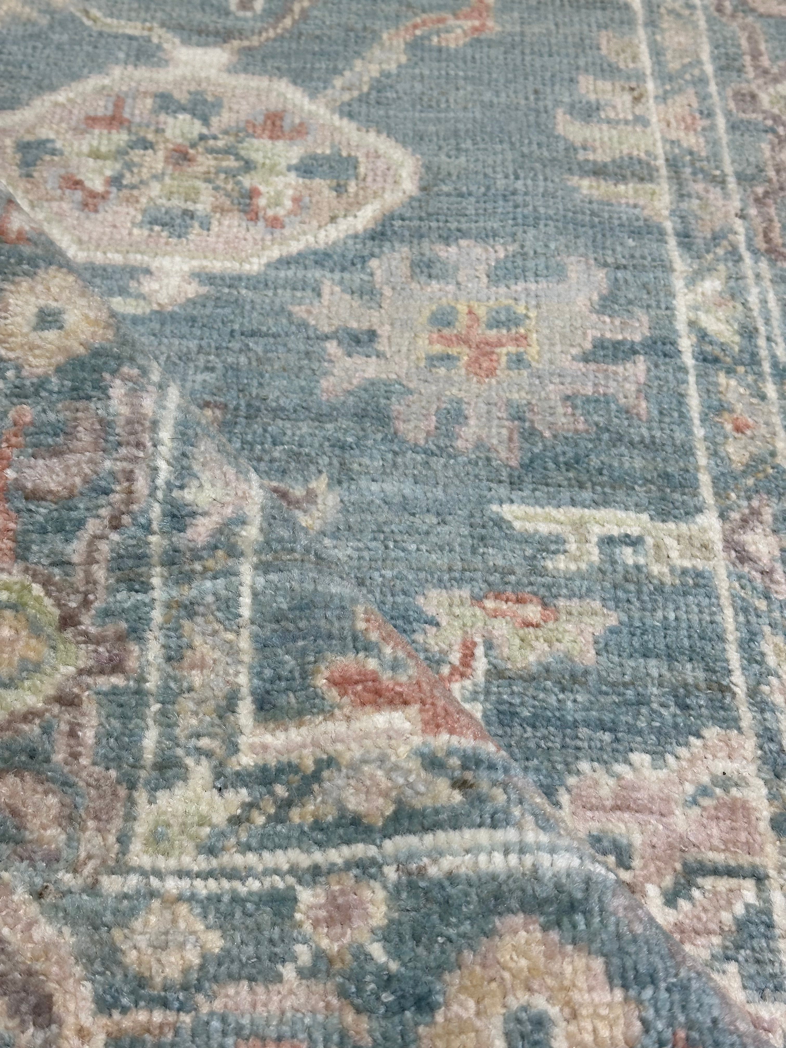Hailey Nichol 2.10x9.11 Blue Afghani Oushak Runner