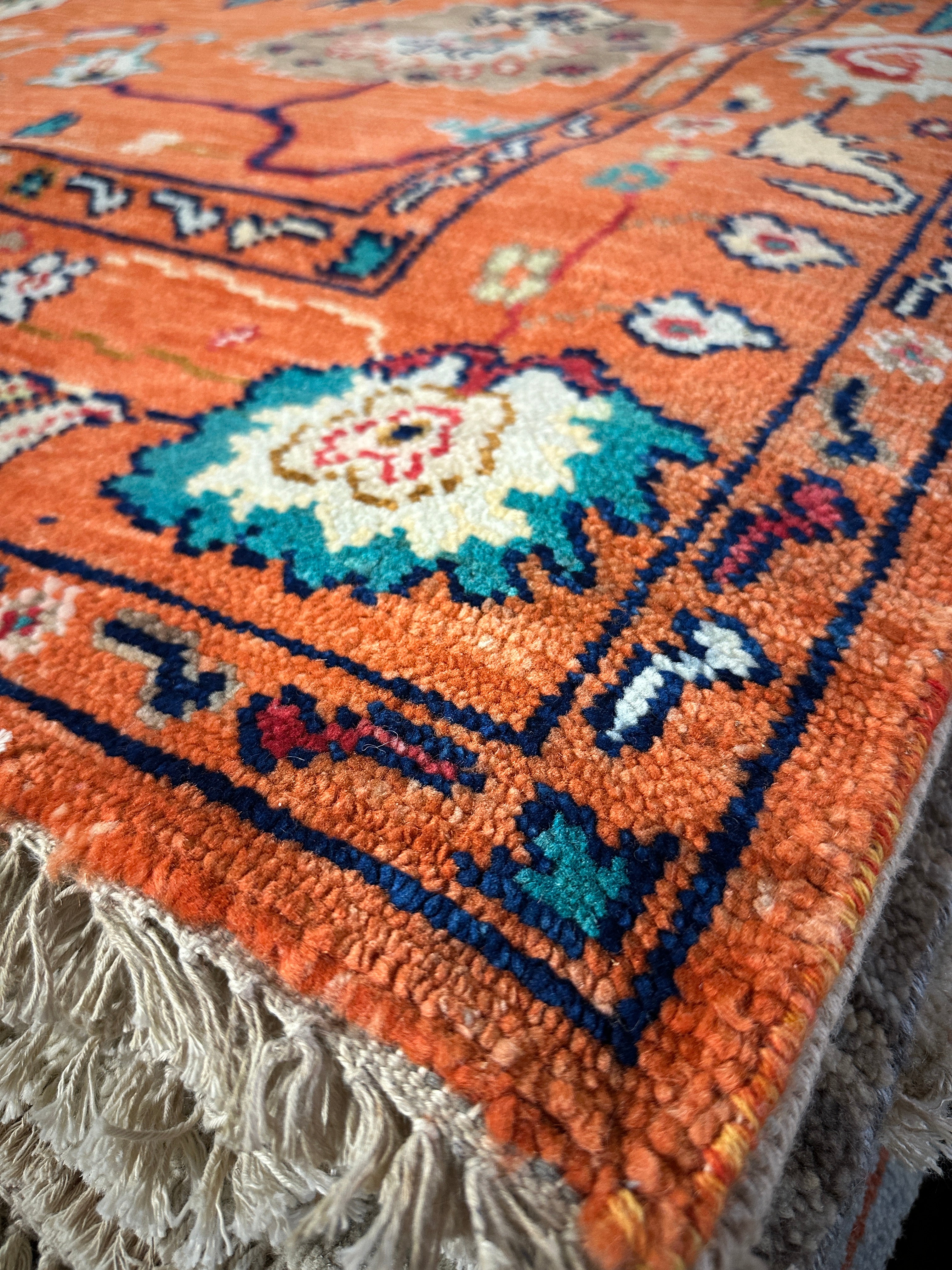 Noella 6x9 Hand-Knotted Oushak Orange