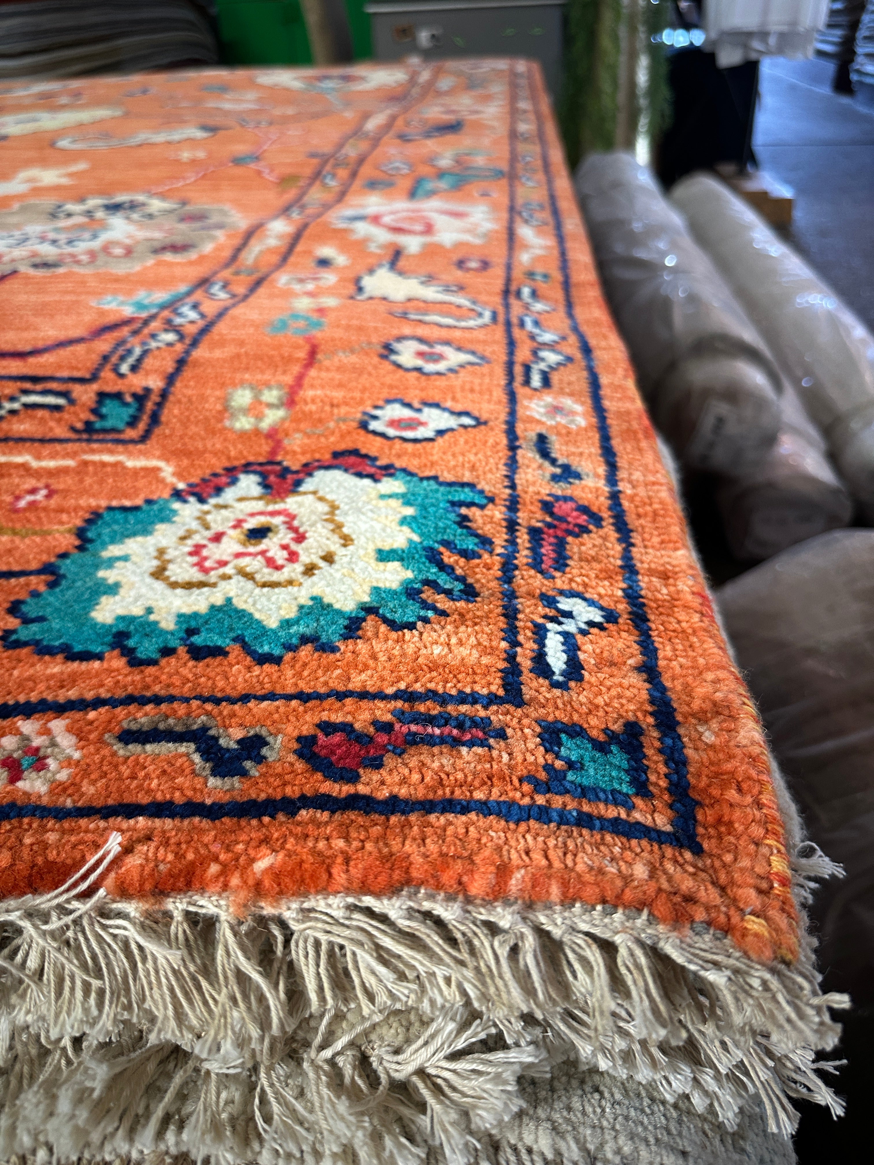 Noella 6x9 Hand-Knotted Oushak Orange