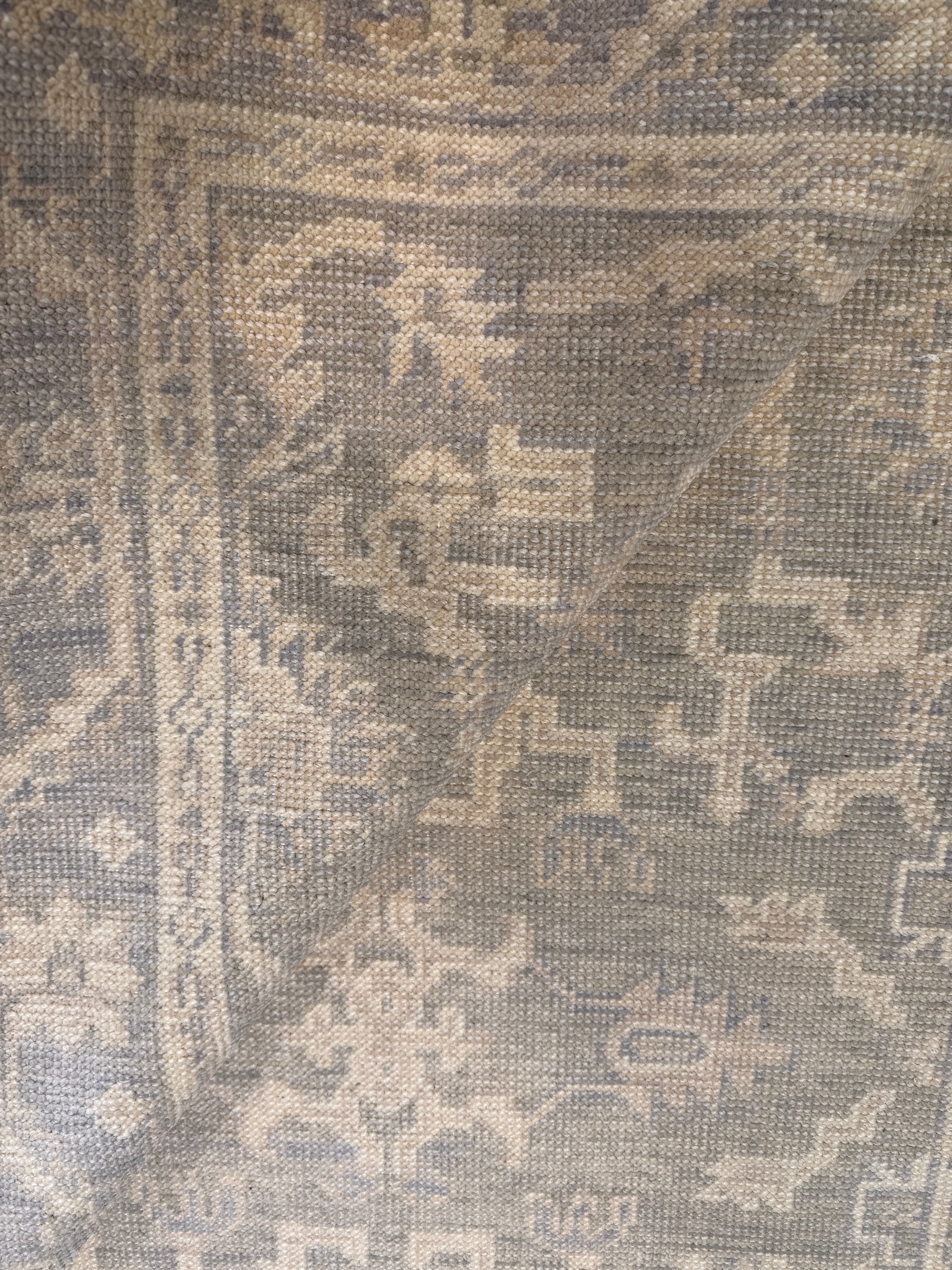 Allison Parks 4x6 Hand-Knotted Grey & Light Rust Turkish Oushak