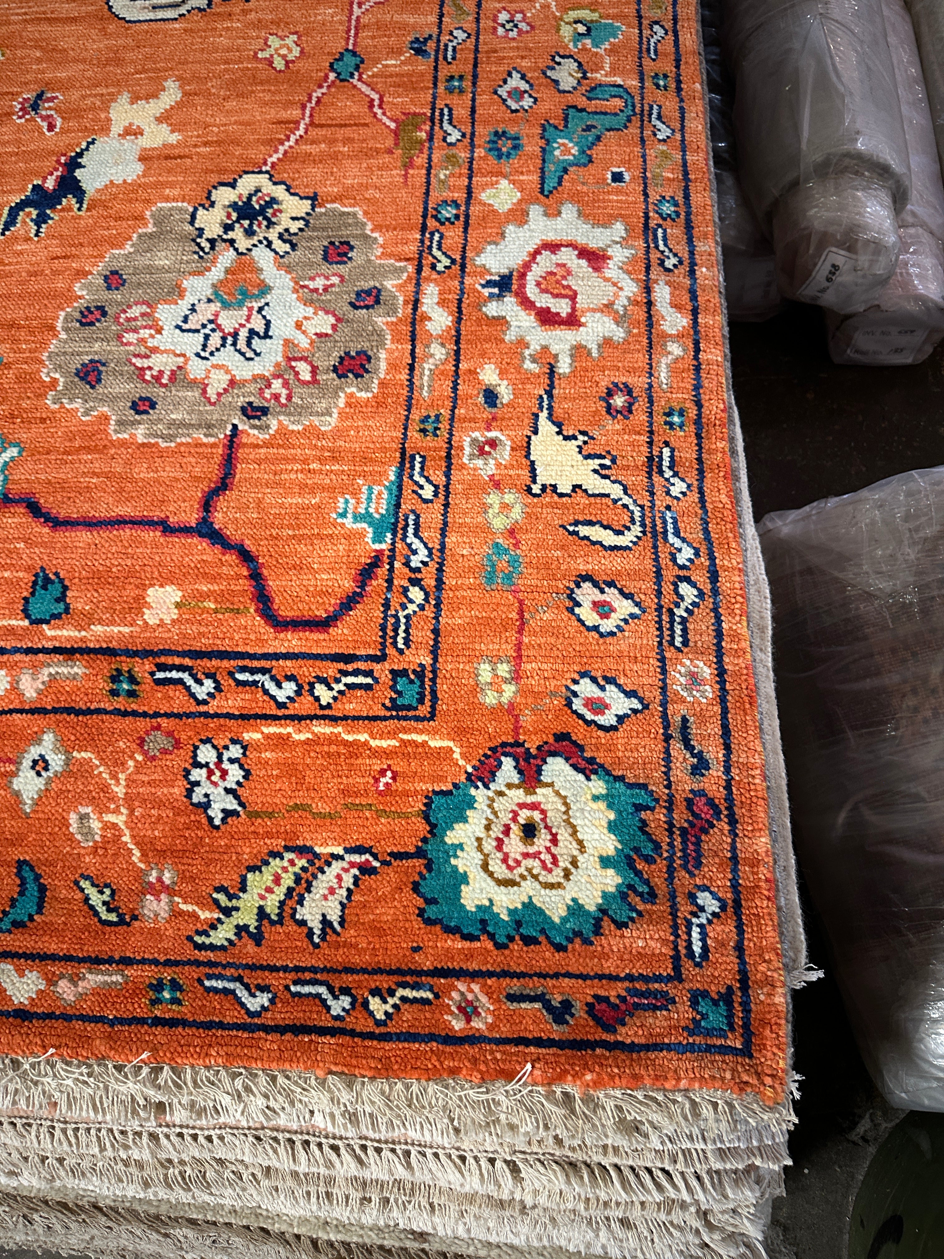 Noella 6x9 Hand-Knotted Oushak Orange