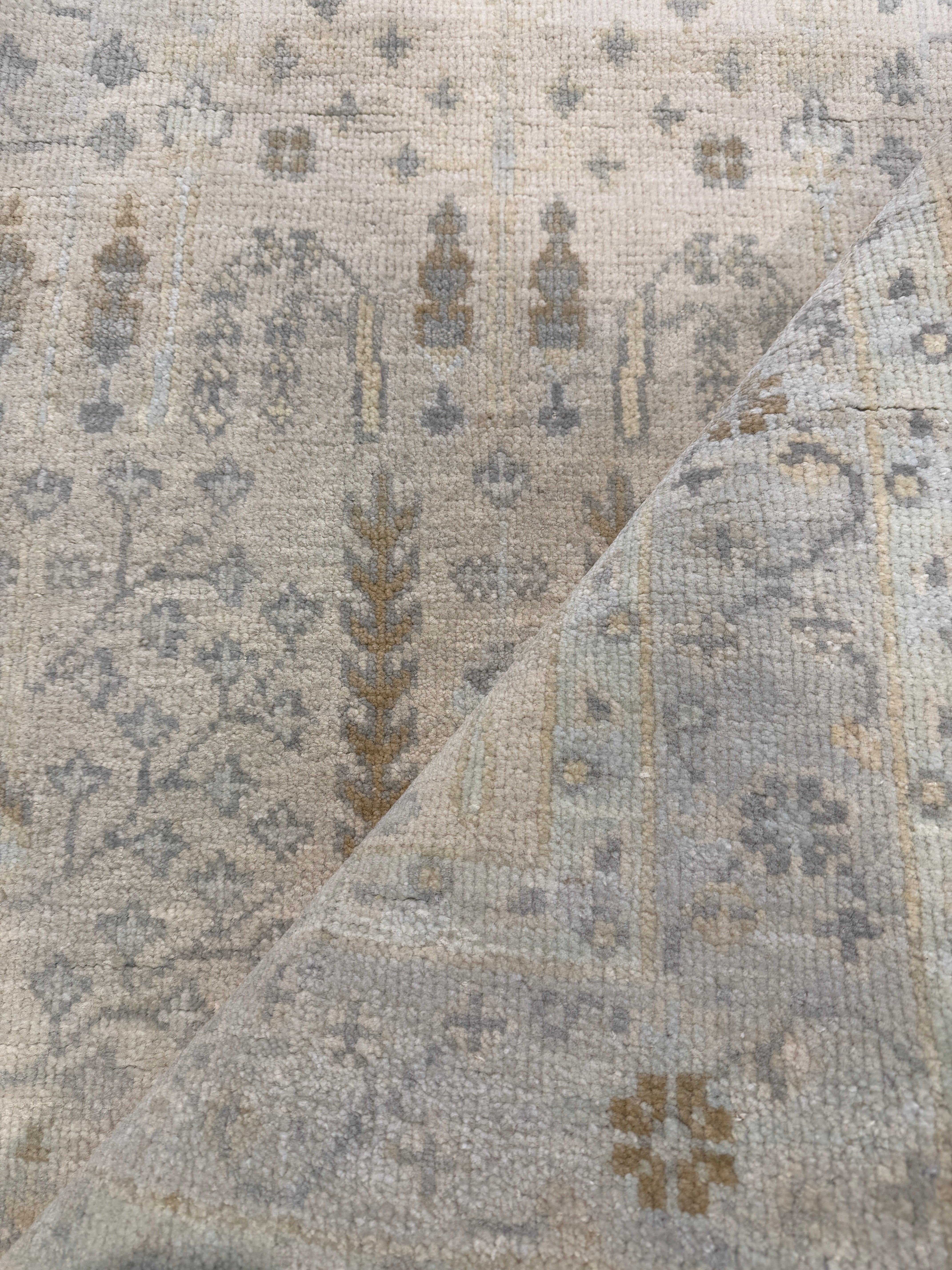 Sally 4x6.3 Cream Hand-Knotted Oushak
