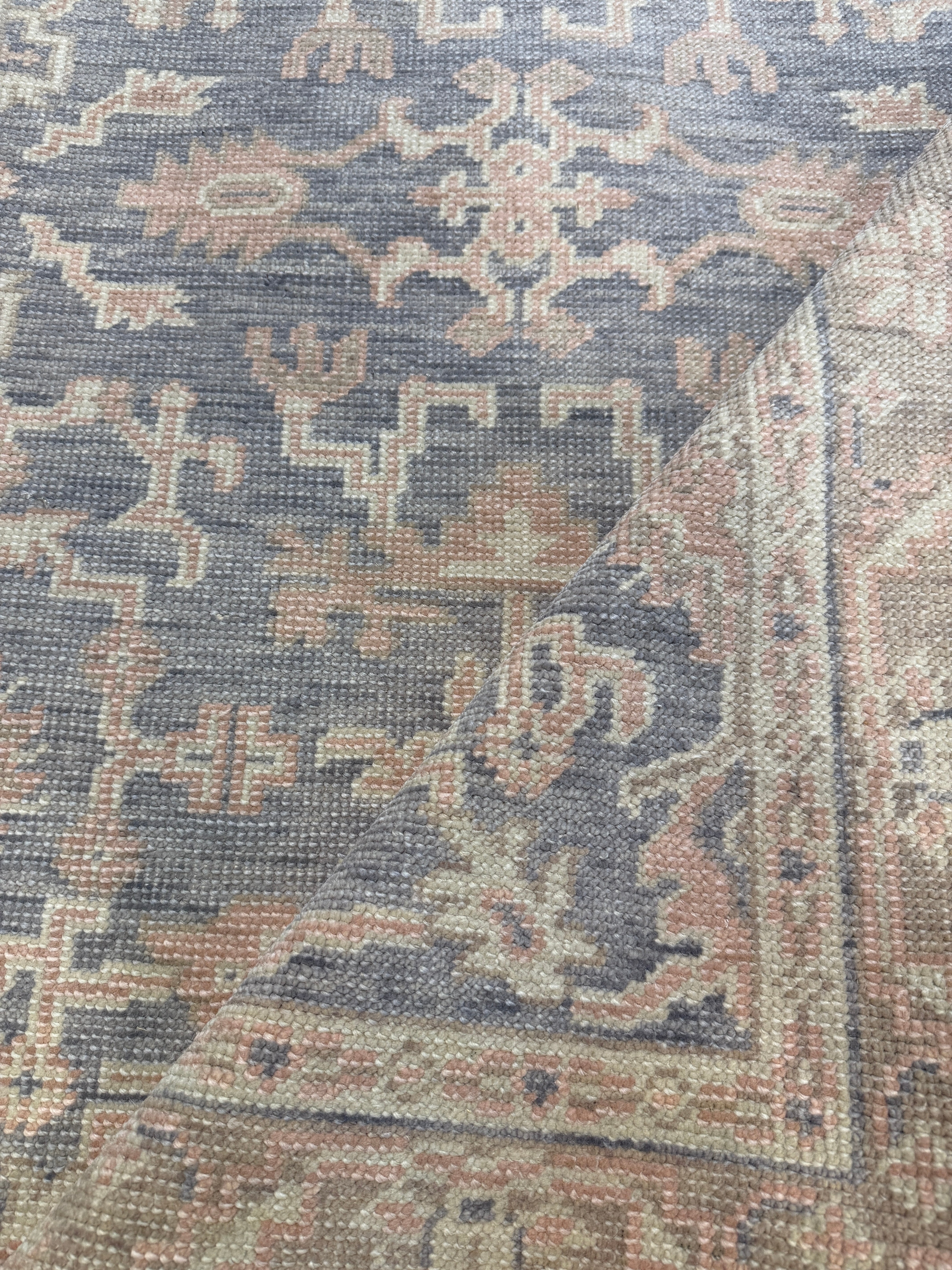 Jo Collins 4x6 Hand-Knotted Grey & Silver Turkish Oushak