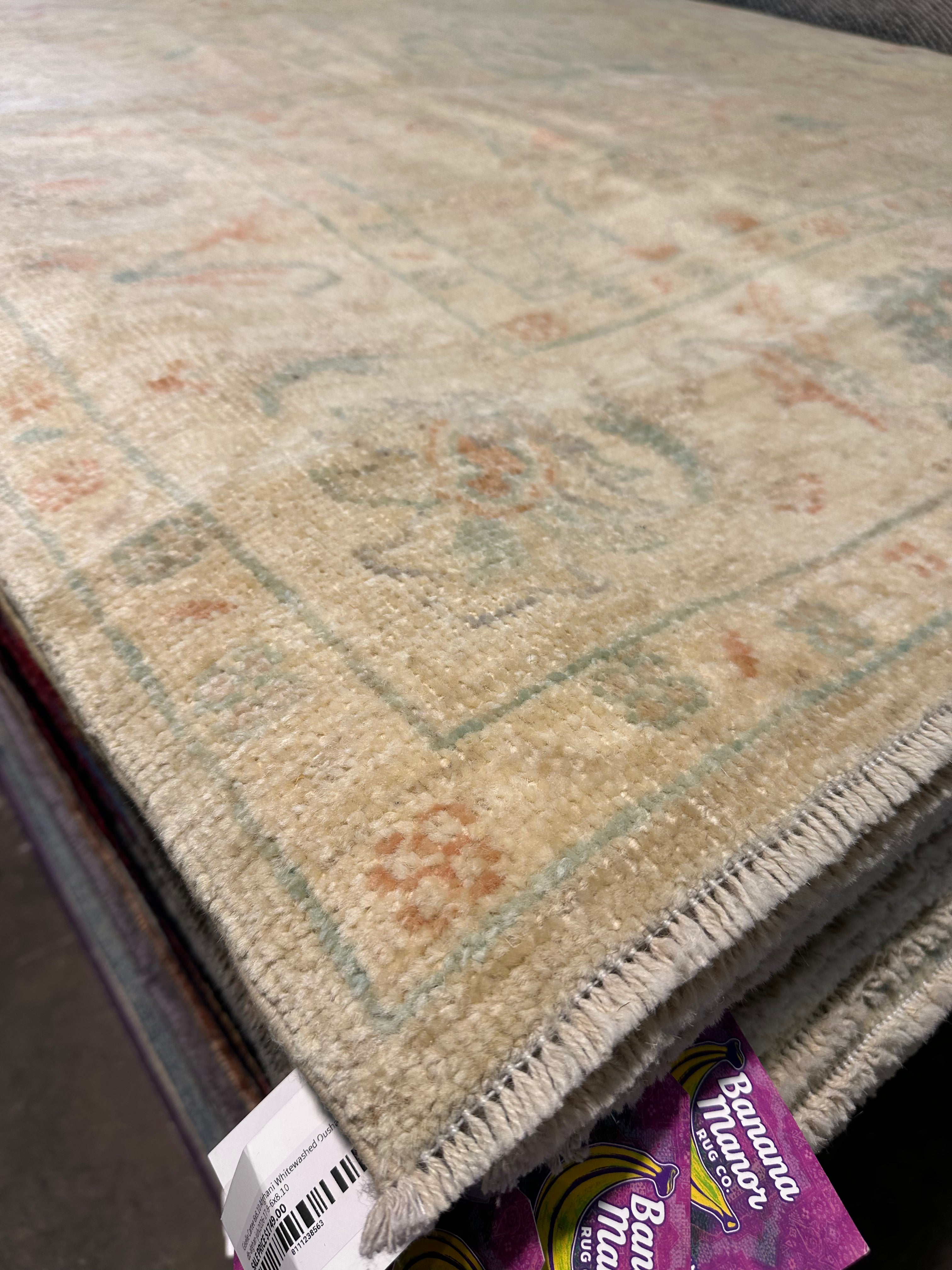 Lily Rains 5.11x9.3 Afghani Whitewashed Oushak