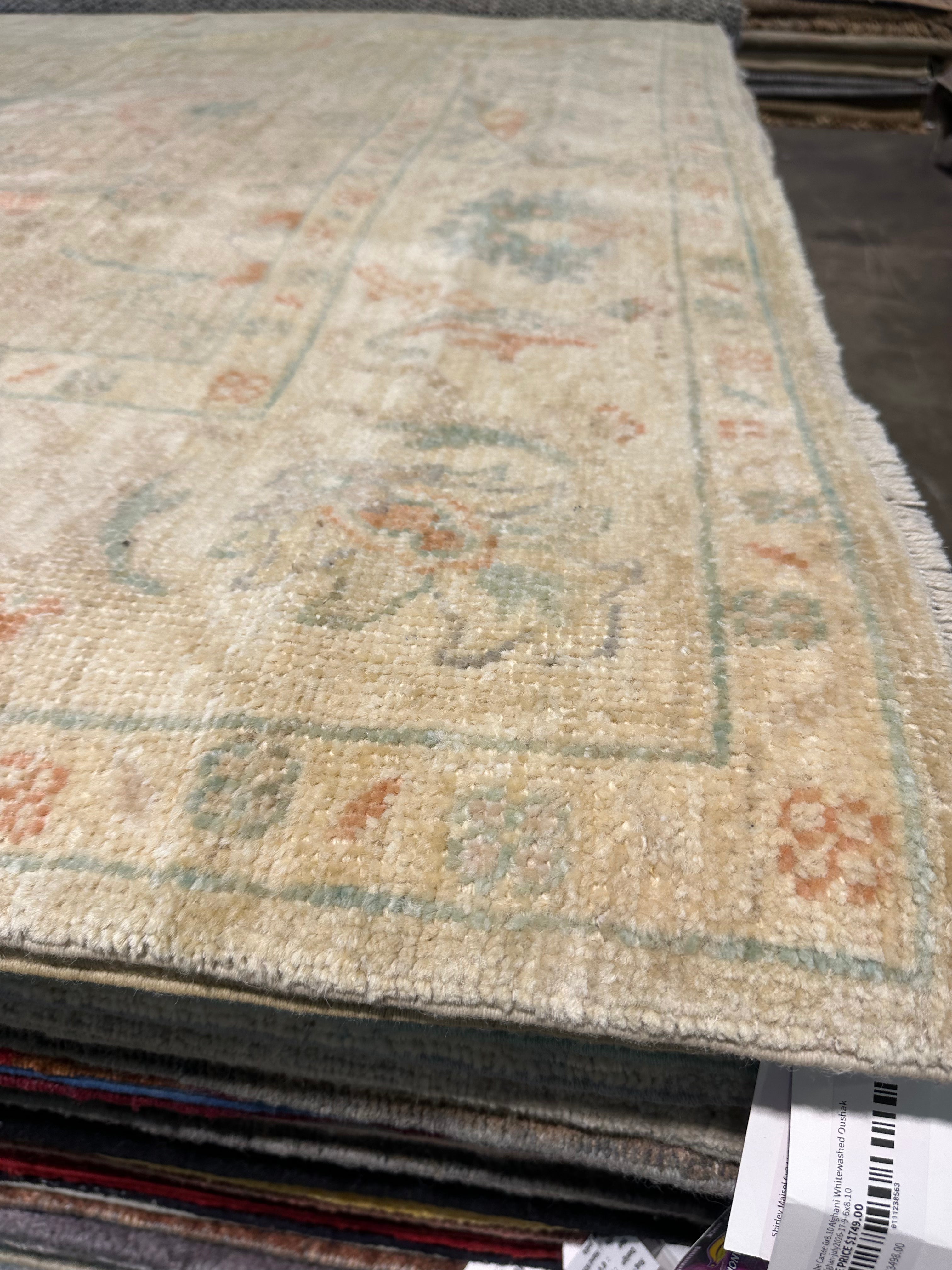 Lily Rains 5.11x9.3 Afghani Whitewashed Oushak
