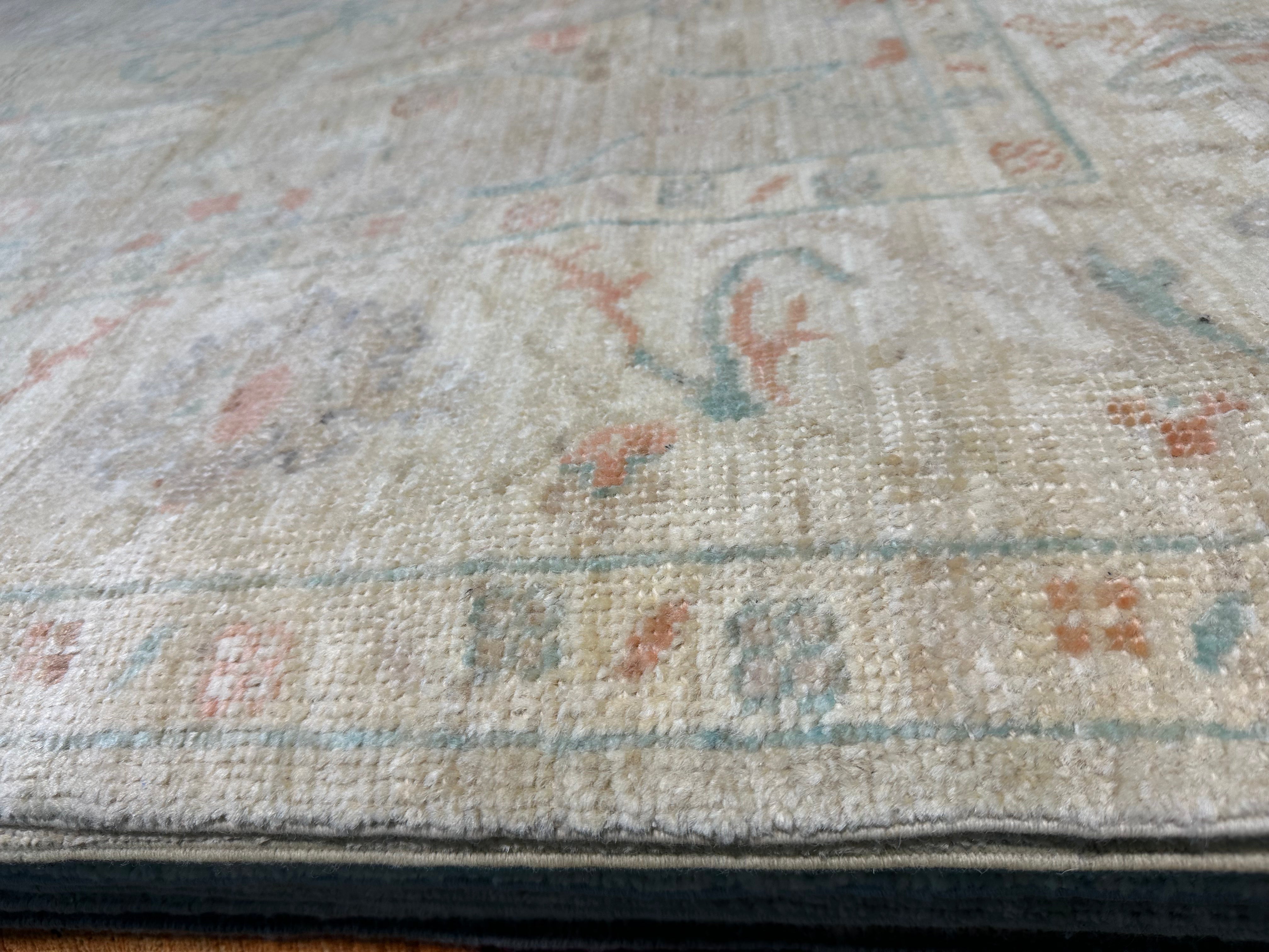 Lily Rains 5.11x9.3 Afghani Whitewashed Oushak