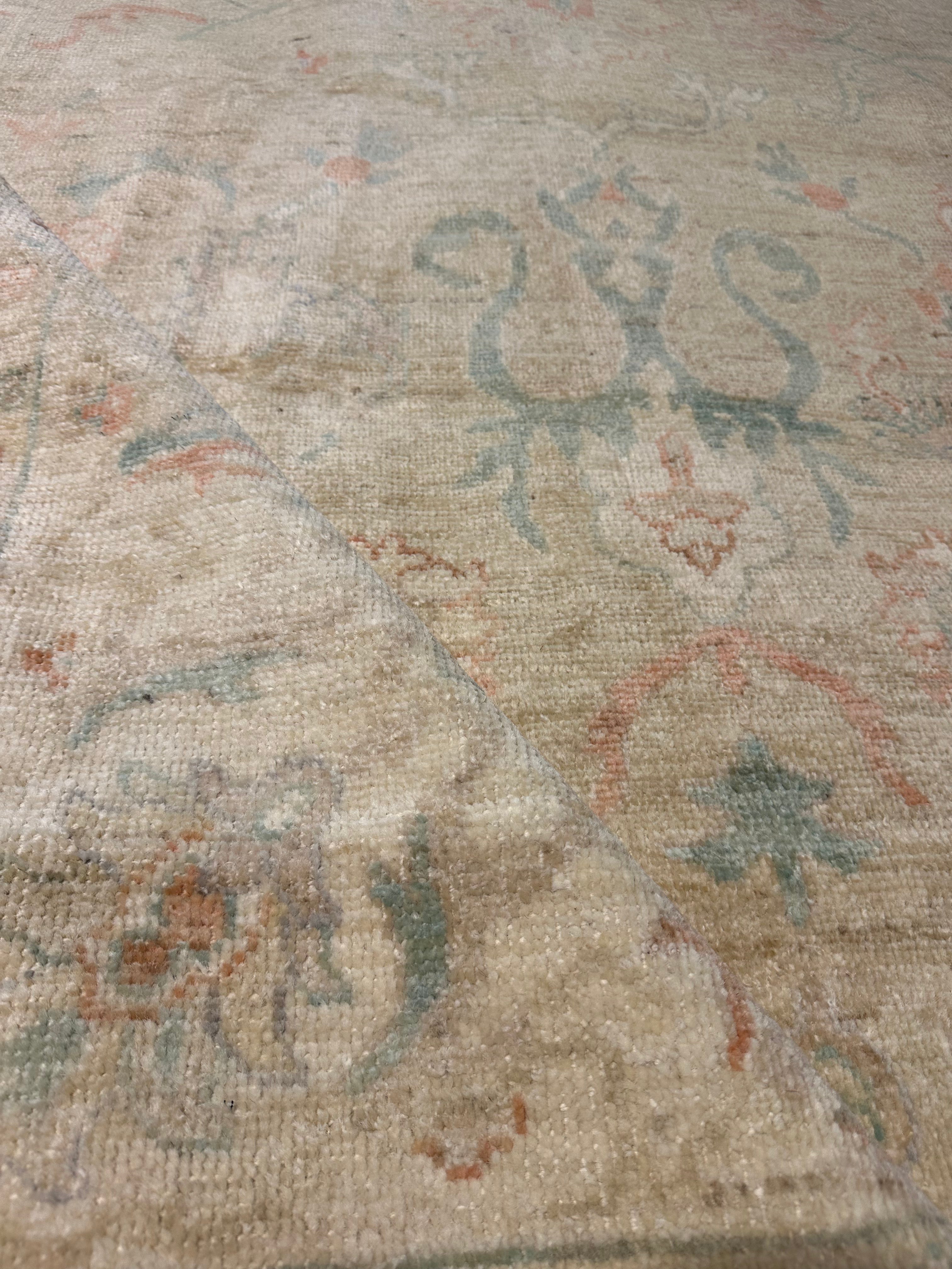 Lily Rains 5.11x9.3 Afghani Whitewashed Oushak