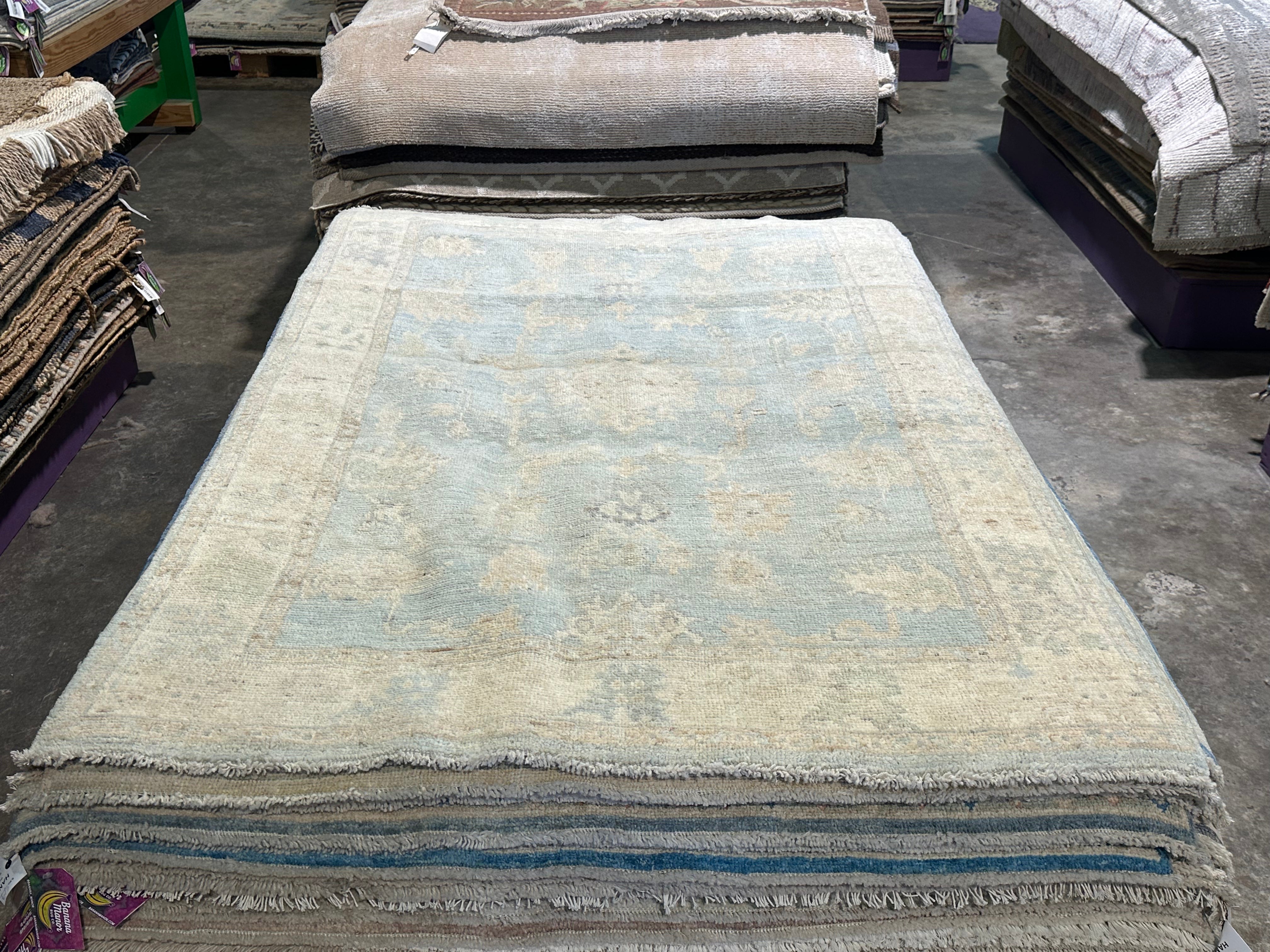 Shannon Lucio 3.11x6 Afghani Whitewashed Oushak