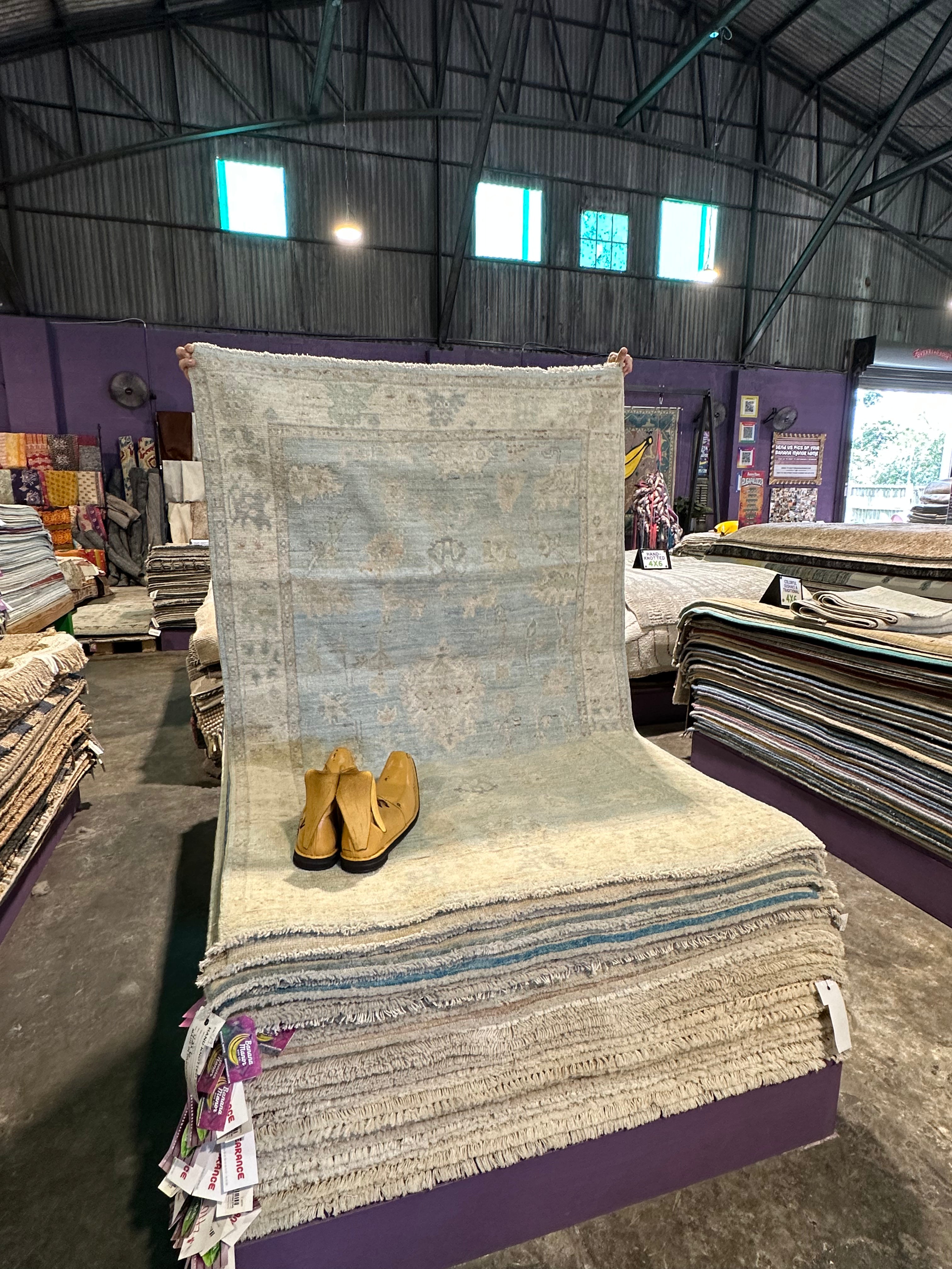 Shannon Lucio 3.11x6 Afghani Whitewashed Oushak