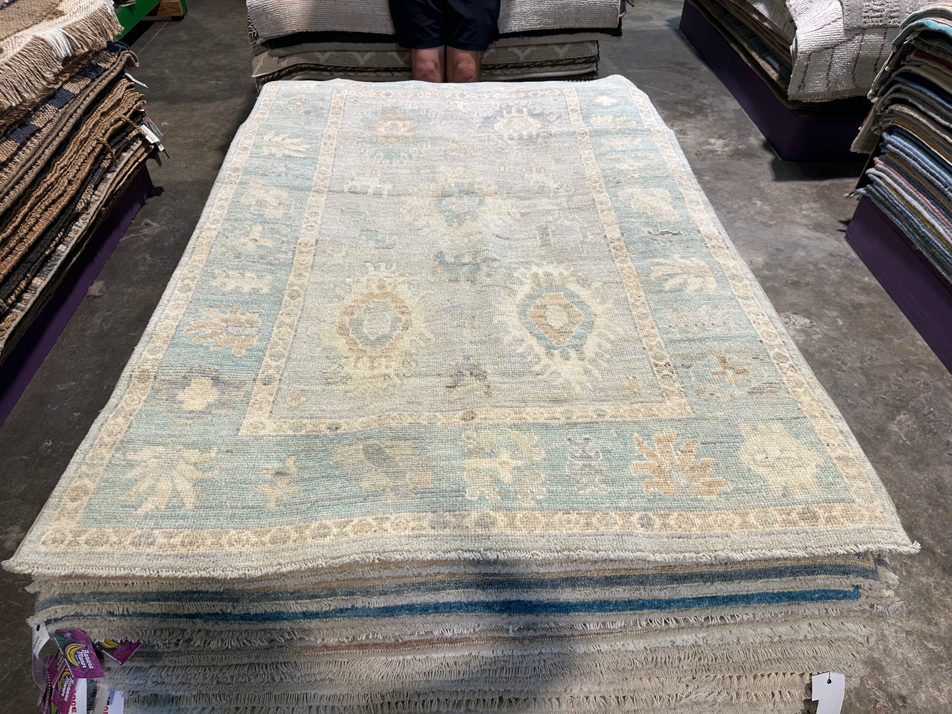 Lindsay Gardner 3.11x6.2 Afghani Whitewashed Oushak
