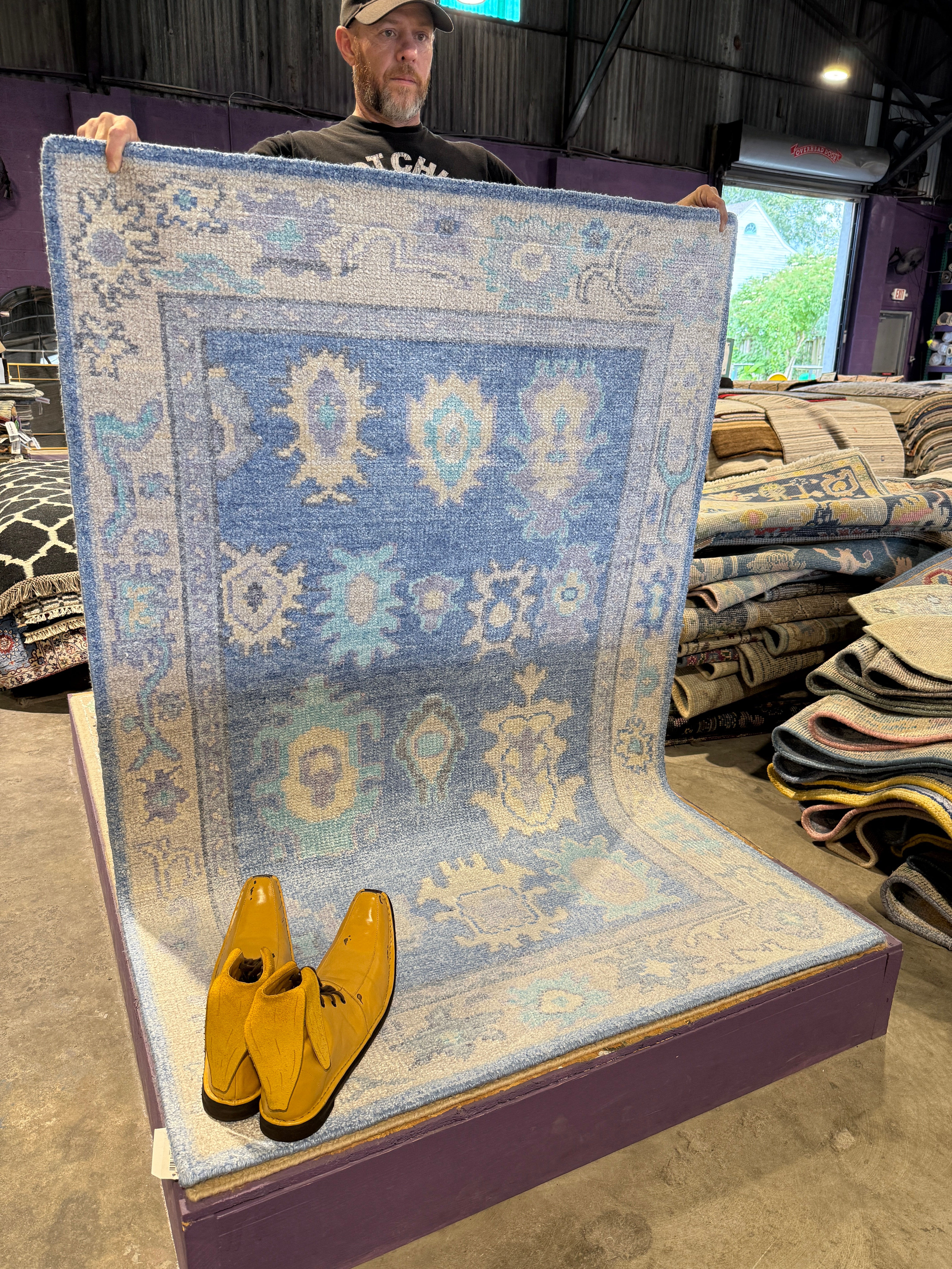 Nora 4x6 Light Blue Oushak