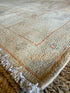 Michaela Kurimsky 5.4x7.8 Blue & Orange Whitewashed Afghani Oushak Rug