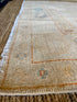 Michaela Kurimsky 5.4x7.8 Blue & Orange Whitewashed Afghani Oushak Rug