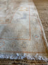 Michaela Kurimsky 5.4x7.8 Blue & Orange Whitewashed Afghani Oushak Rug