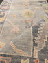 Emily Summers Light Grey and Dark Grey Hand-Knotted Oushak Runner Rug (Multiple Sizes)