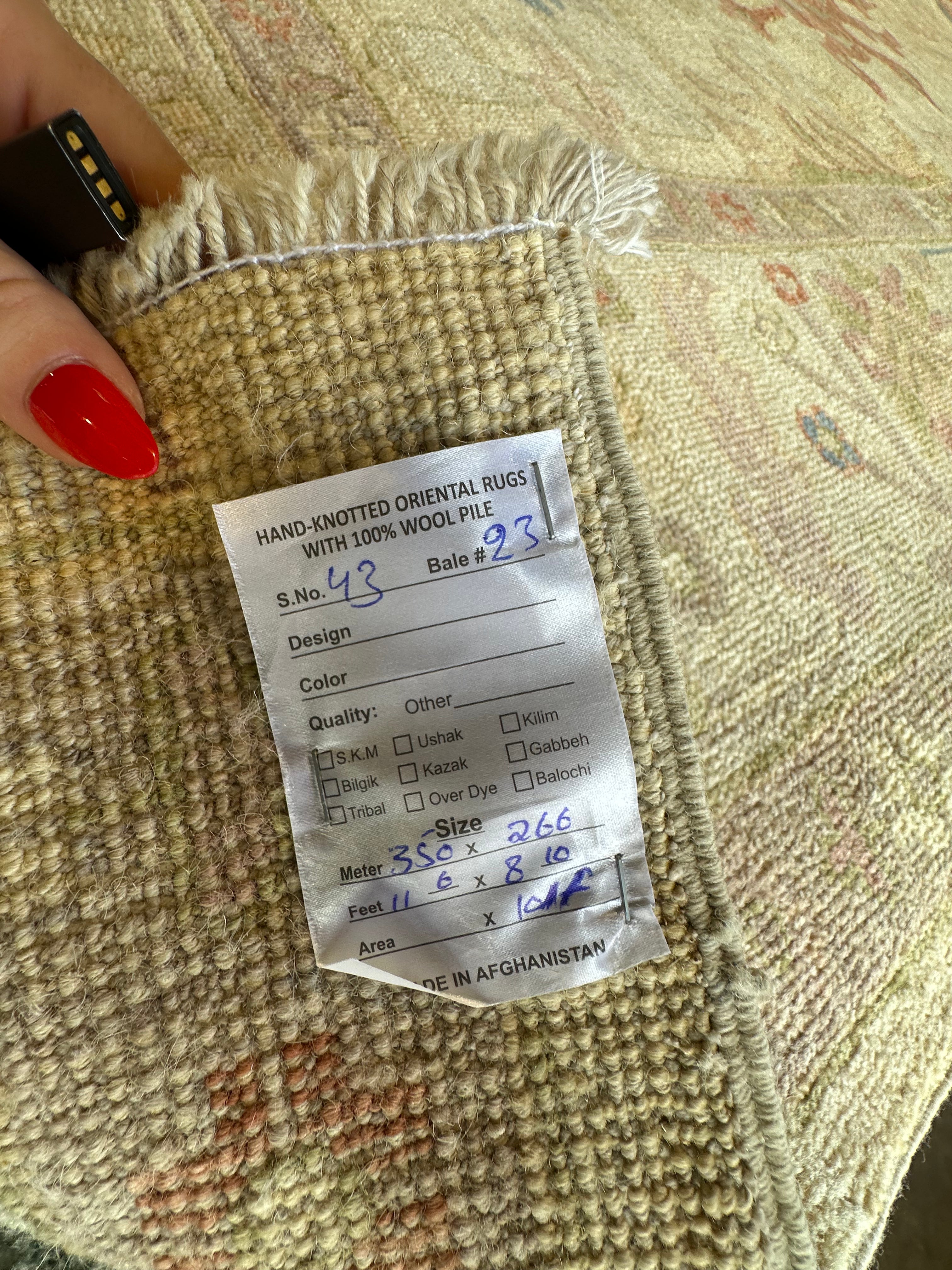Caitlin Kazepis 8.10x11.6 Afghani Whitewashed Oushak