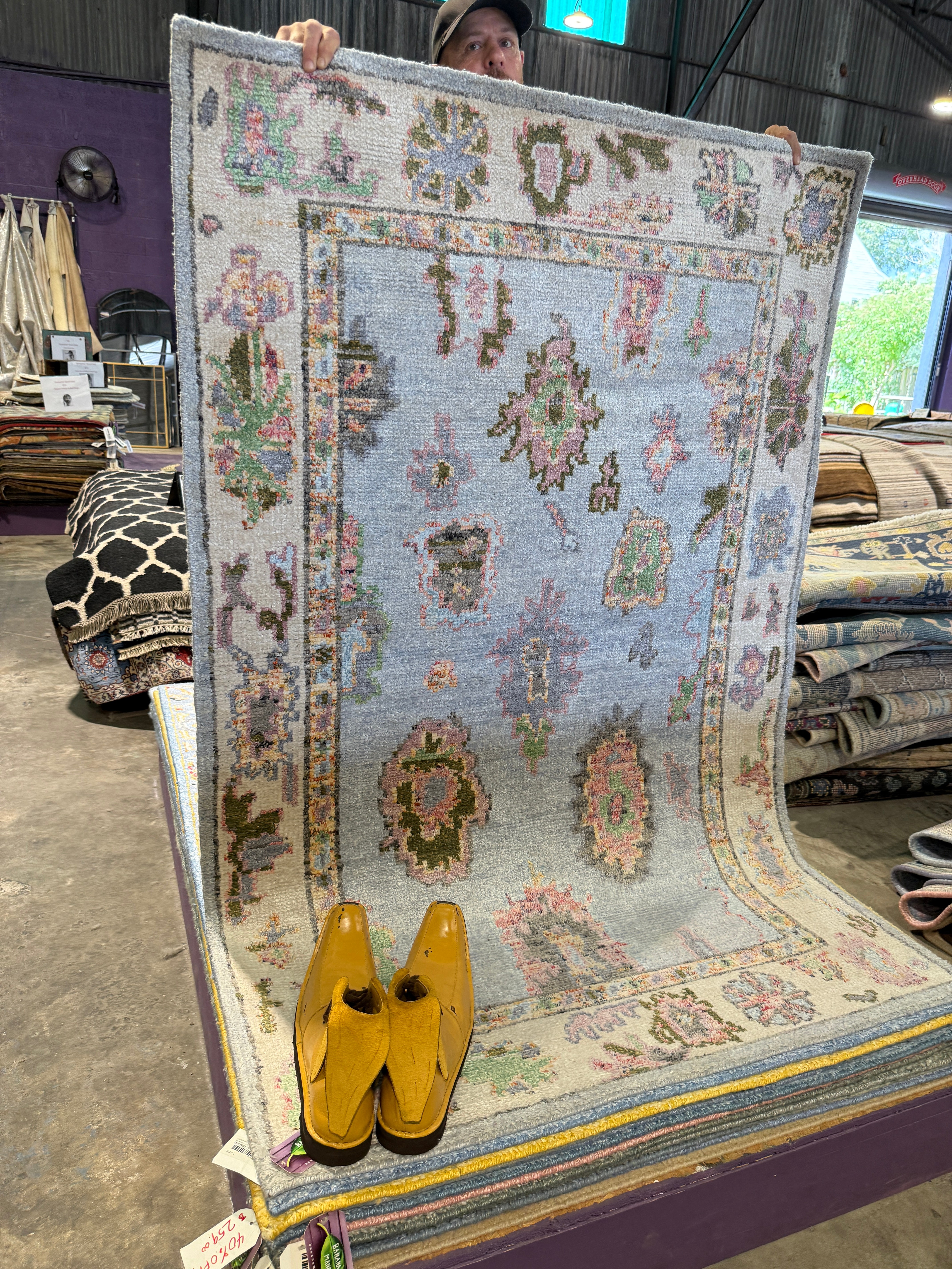 Colleen Connor 4x6 Light Blue Oushak