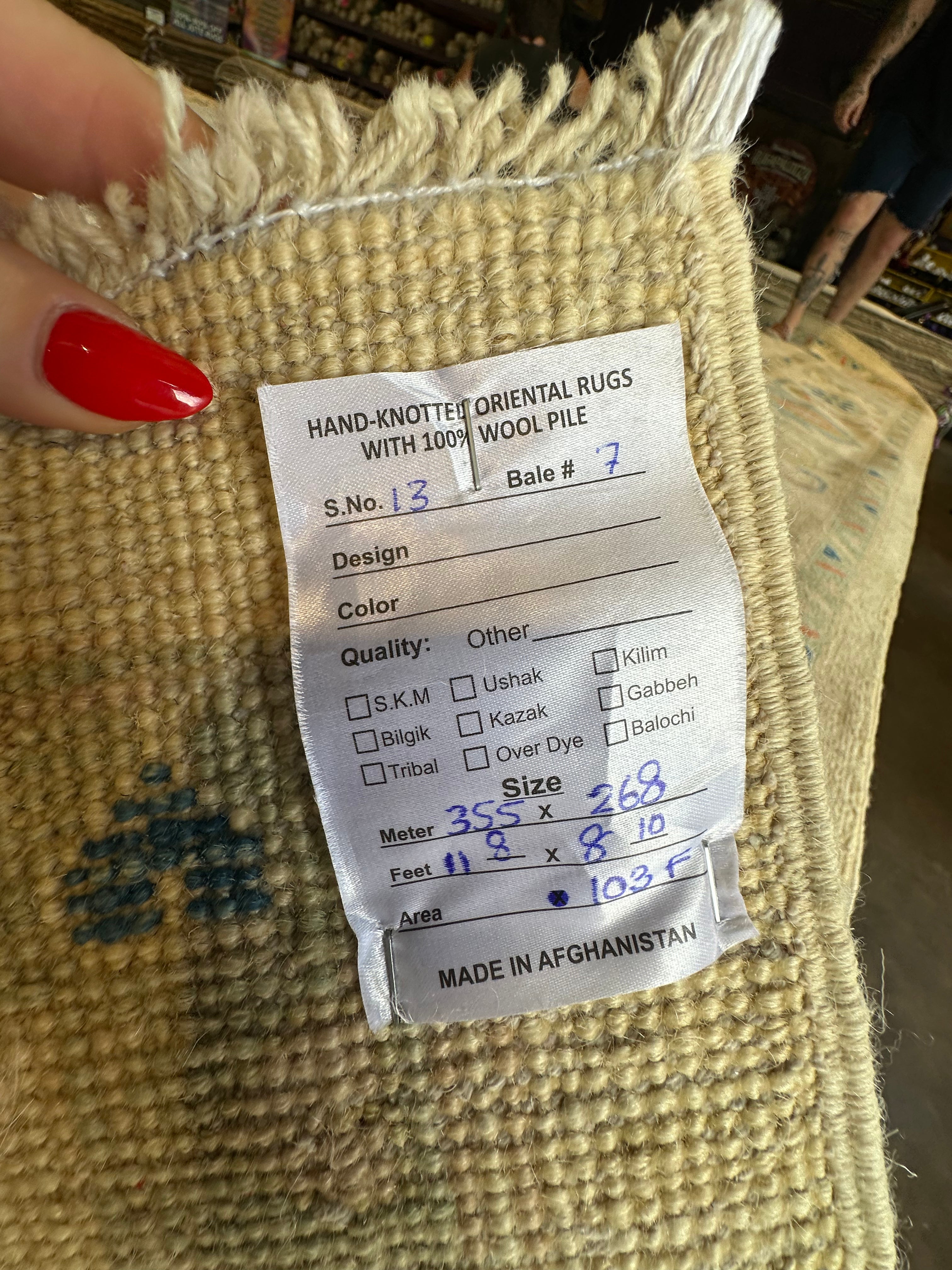 Natalie Blalock 8.10x11.8 Afghani Whitewashed Oushak