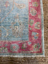 Shaeane Jimenez 3x4.10 Blue & Pink Afghani Oushak Rug